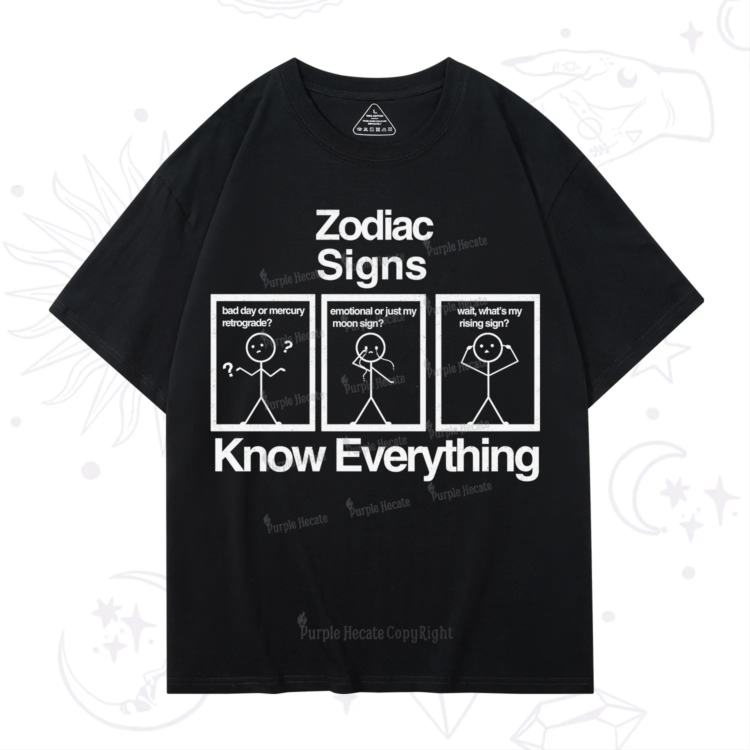 Purplehecate Zodiac Signs Know Everything T-Shirt