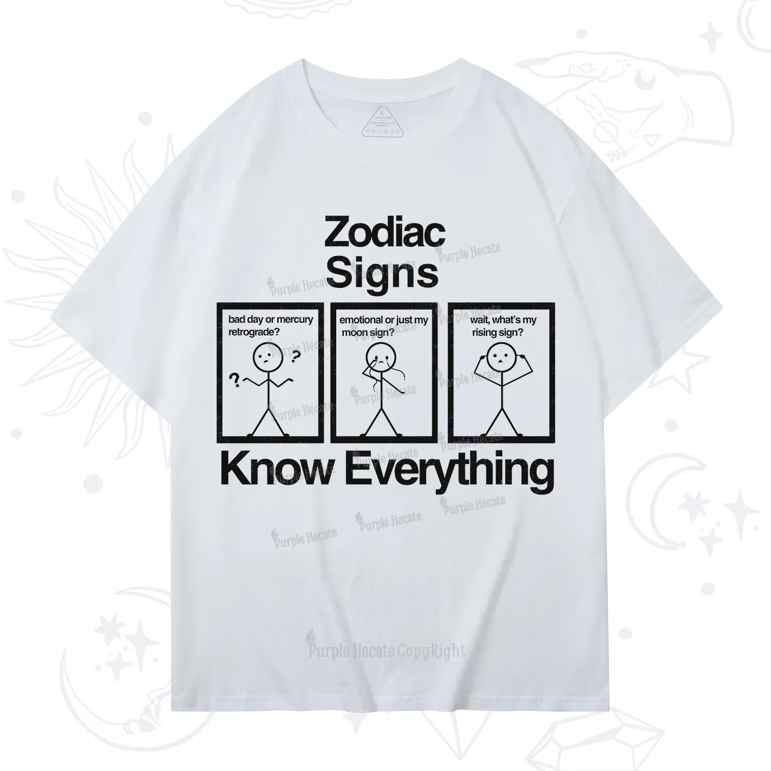 Purplehecate Zodiac Signs Know Everything T-Shirt
