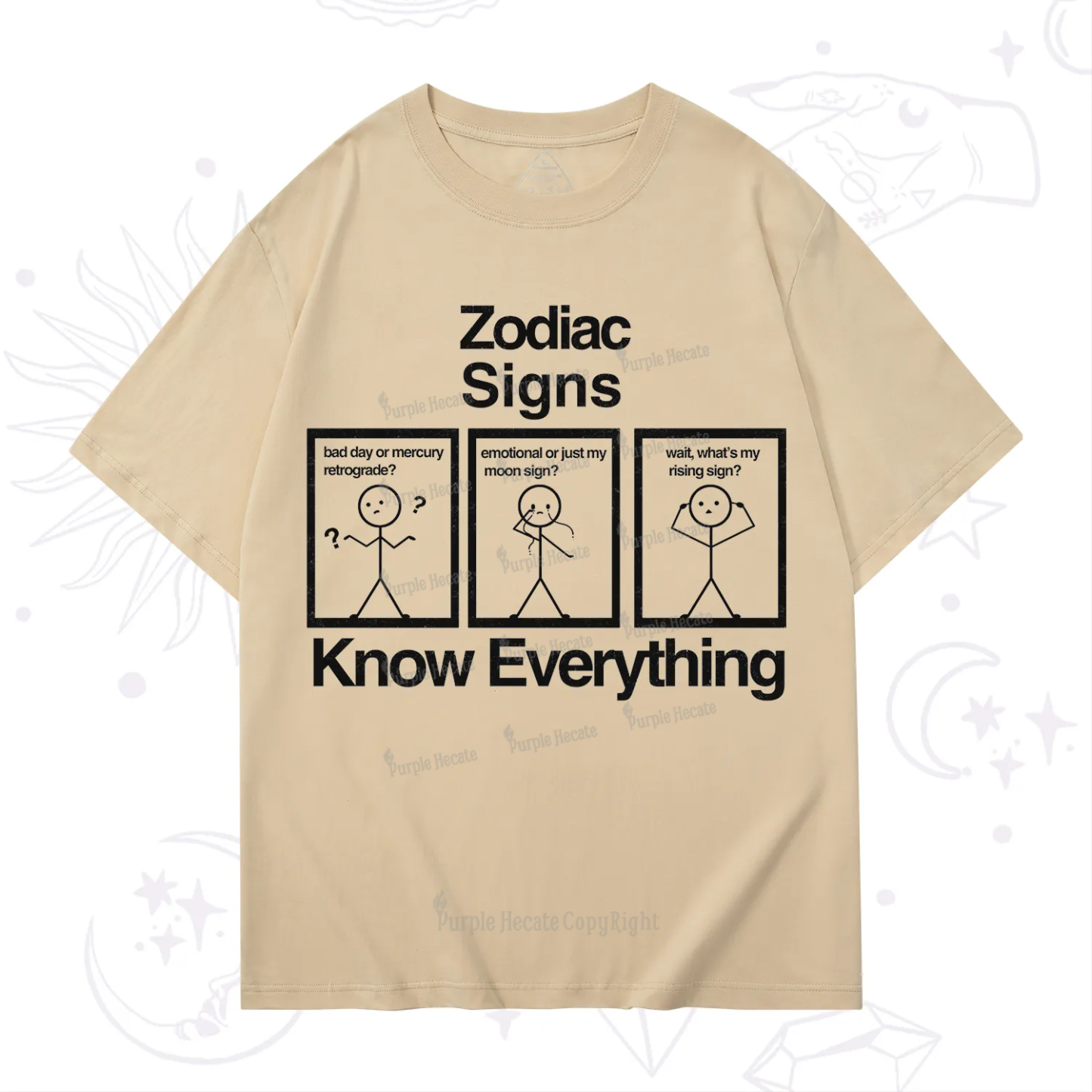 Purplehecate Zodiac Signs Know Everything T-Shirt