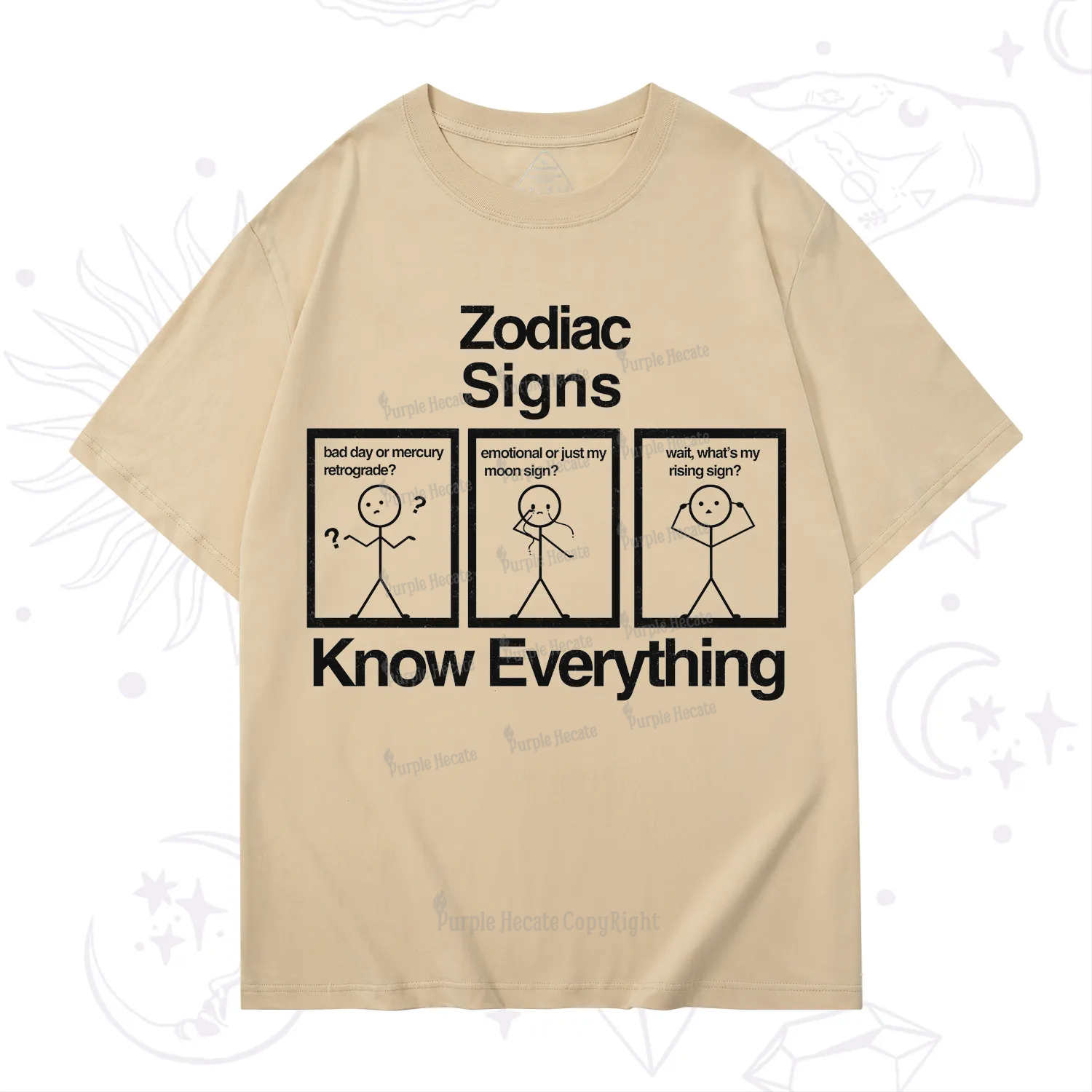 Purplehecate Zodiac Signs Know Everything T-Shirt
