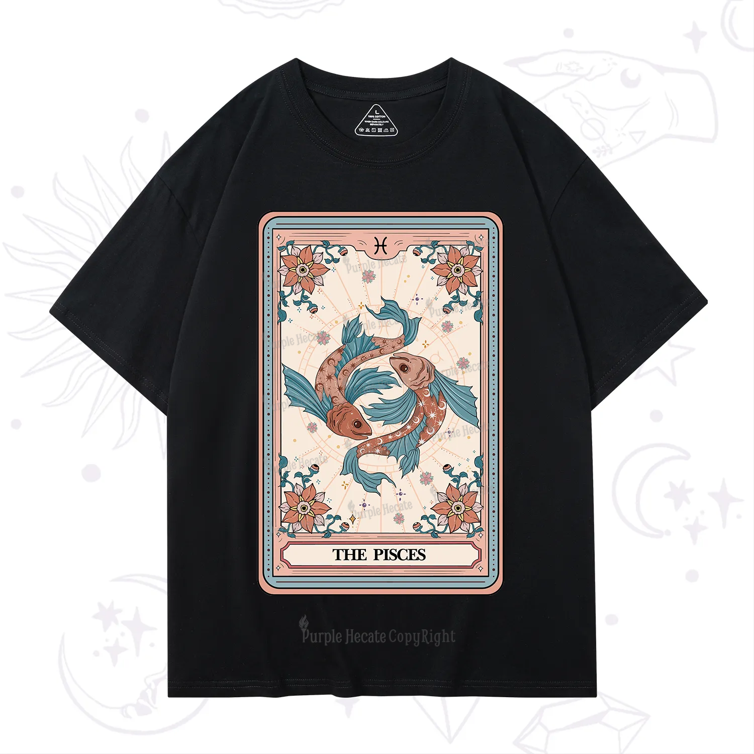 Purplehecate The Pisces Tarot Card T-Shirt