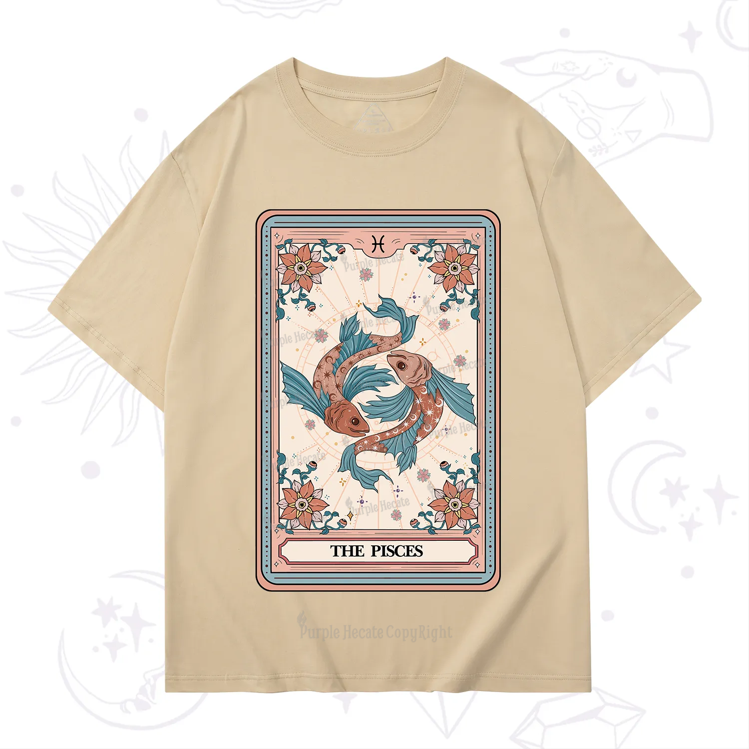 Purplehecate The Pisces Tarot Card T-Shirt