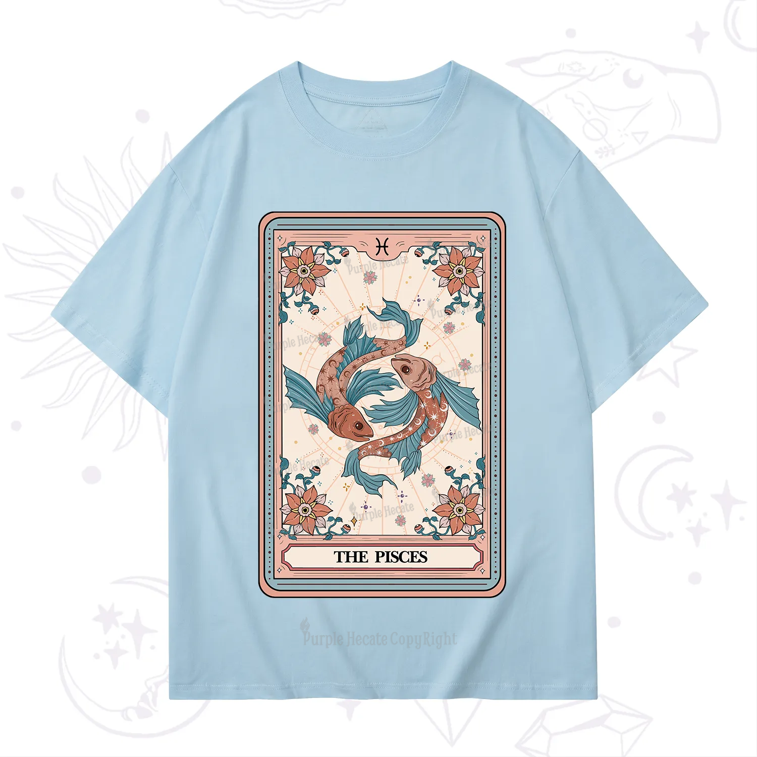 Purplehecate The Pisces Tarot Card T-Shirt