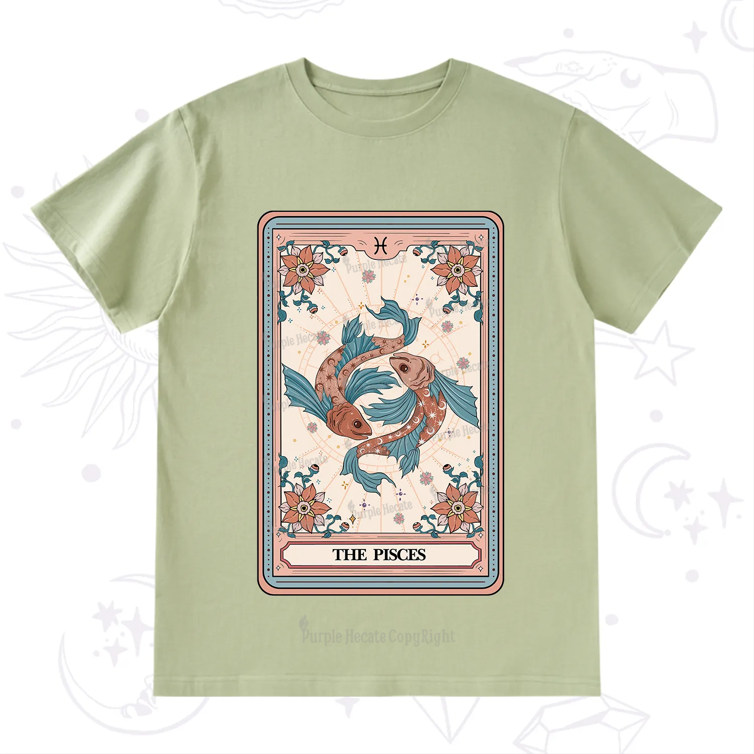 Purplehecate The Pisces Tarot Card T-Shirt