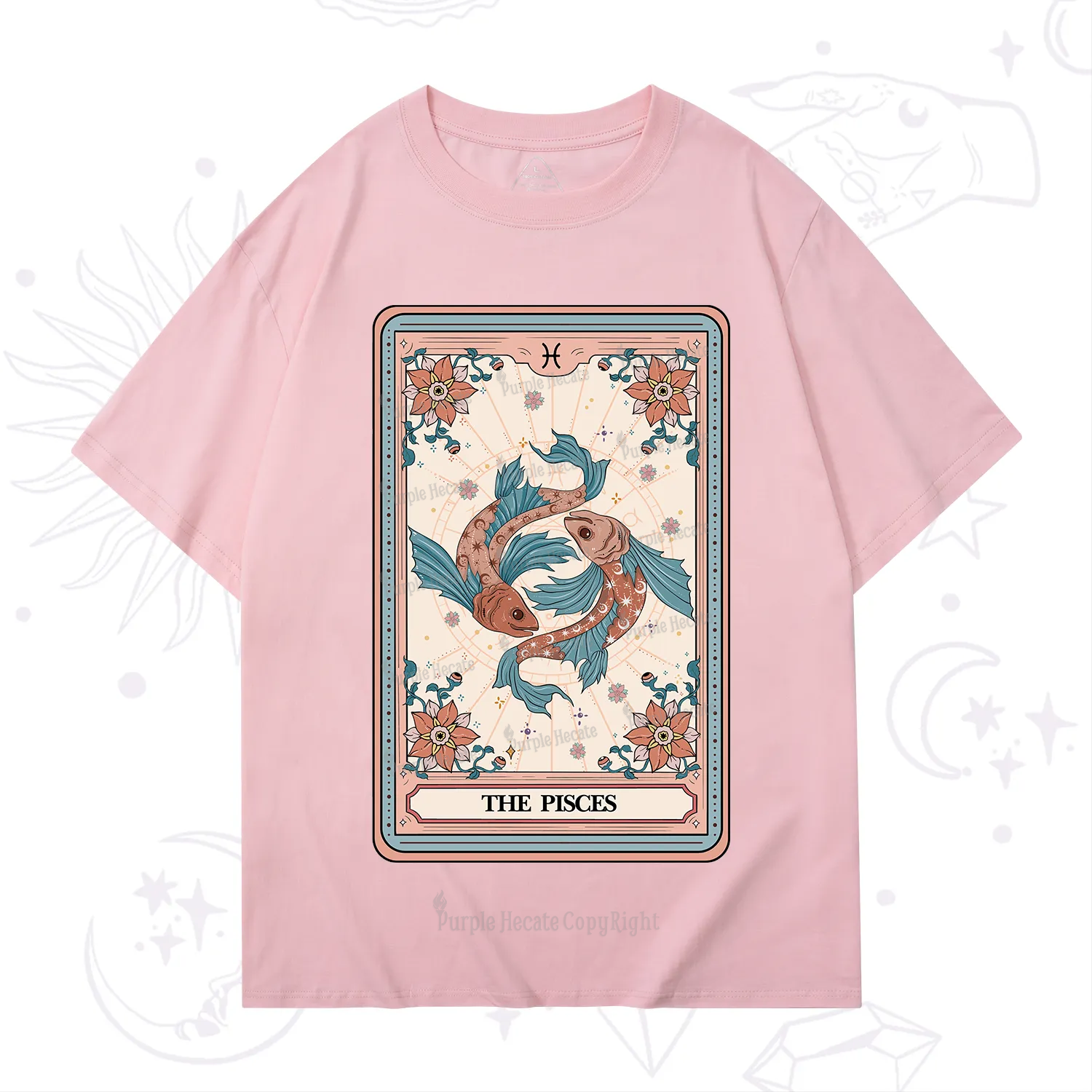 Purplehecate The Pisces Tarot Card T-Shirt