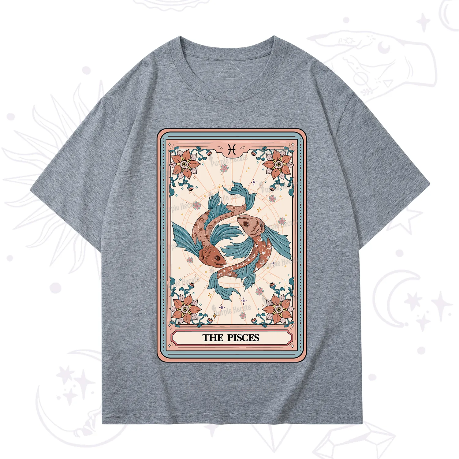 Purplehecate The Pisces Tarot Card T-Shirt