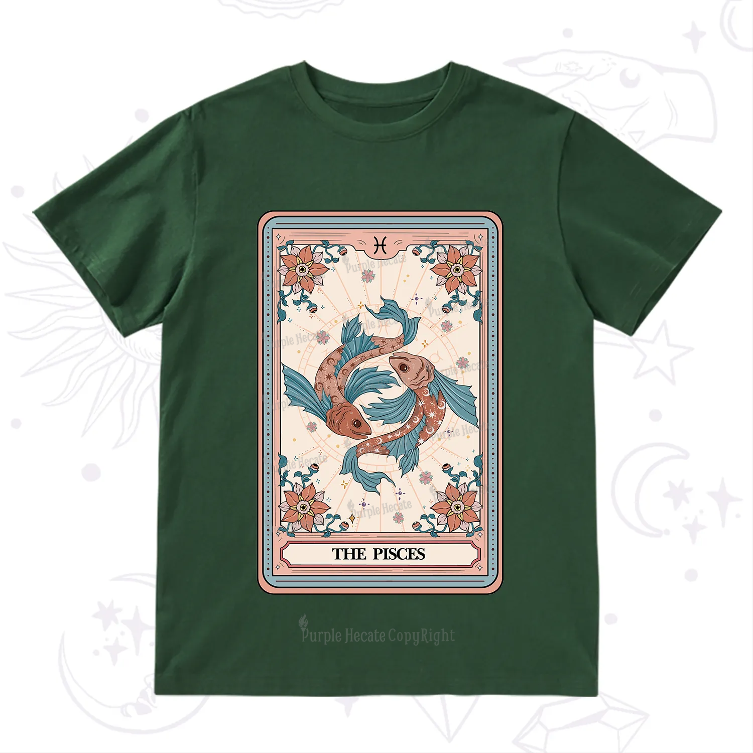 Purplehecate The Pisces Tarot Card T-Shirt