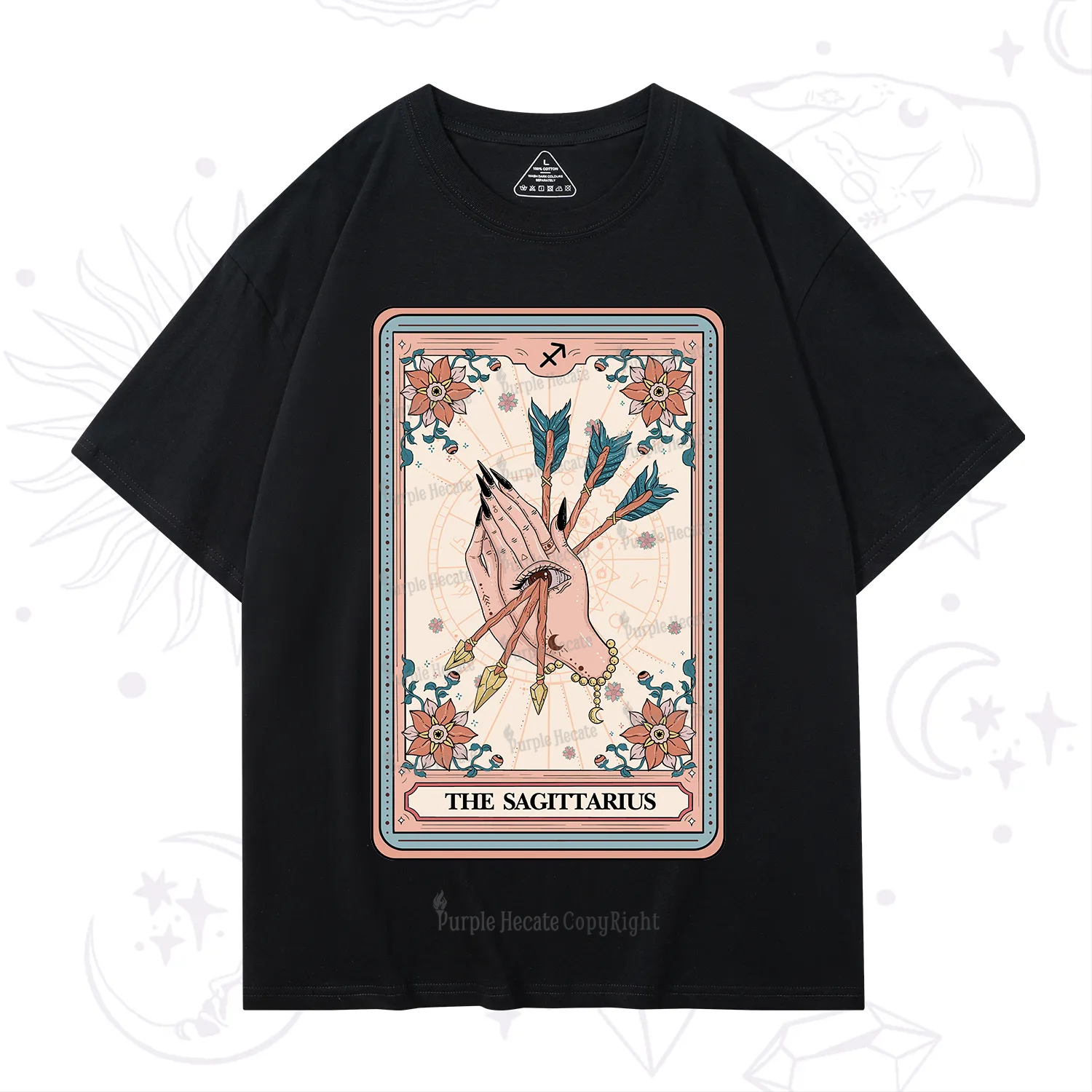 Purplehecate The Sagittarius Tarot Card T-Shirt
