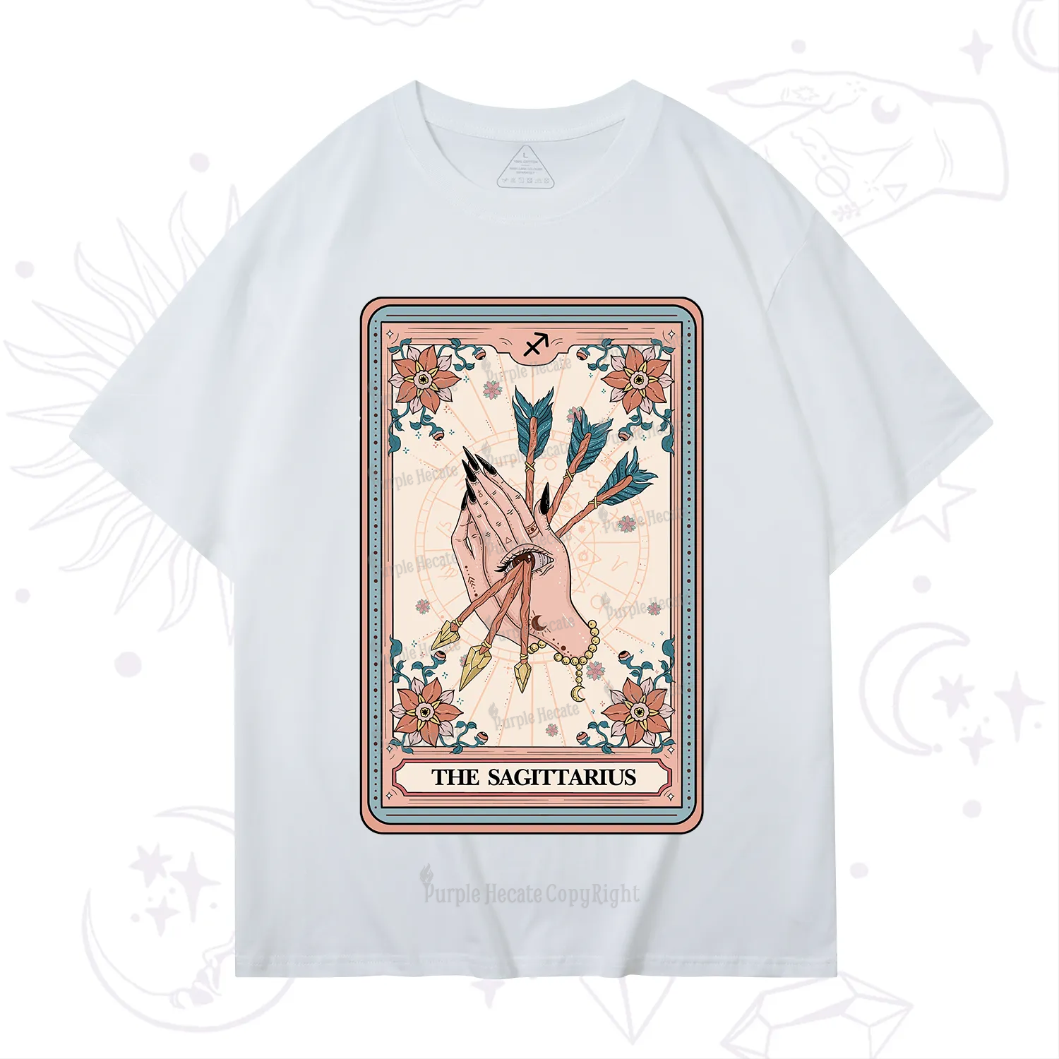 Purplehecate The Sagittarius Tarot Card T-Shirt