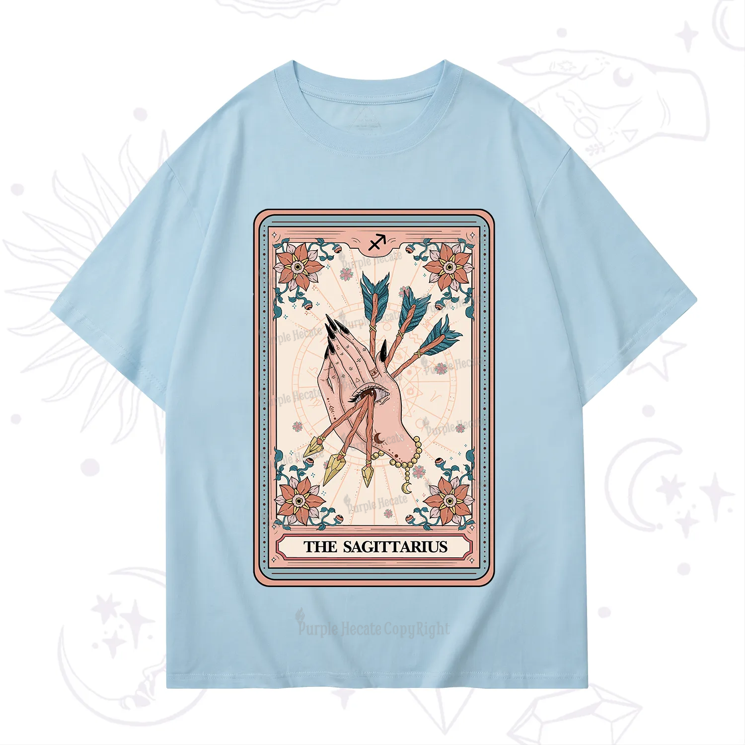 Purplehecate The Sagittarius Tarot Card T-Shirt