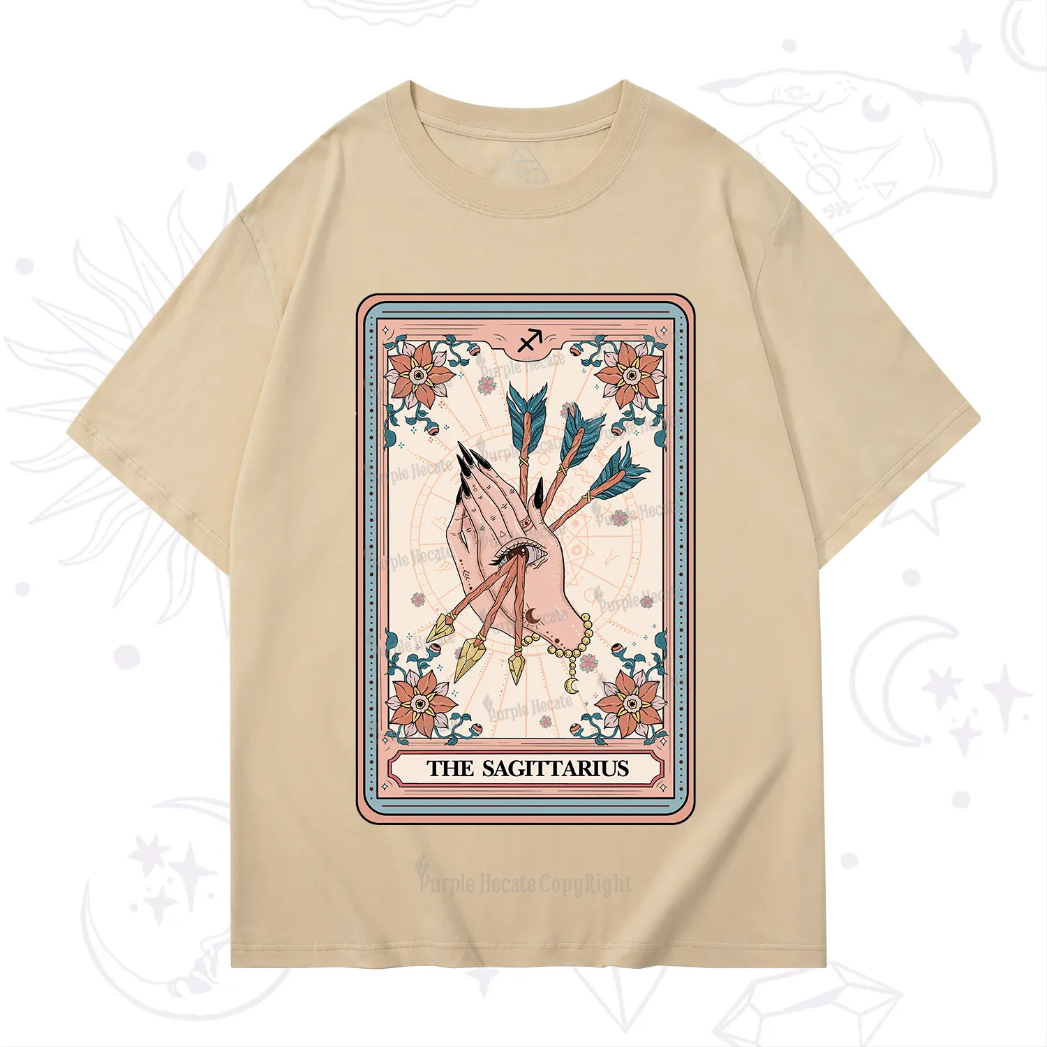 Purplehecate The Sagittarius Tarot Card T-Shirt