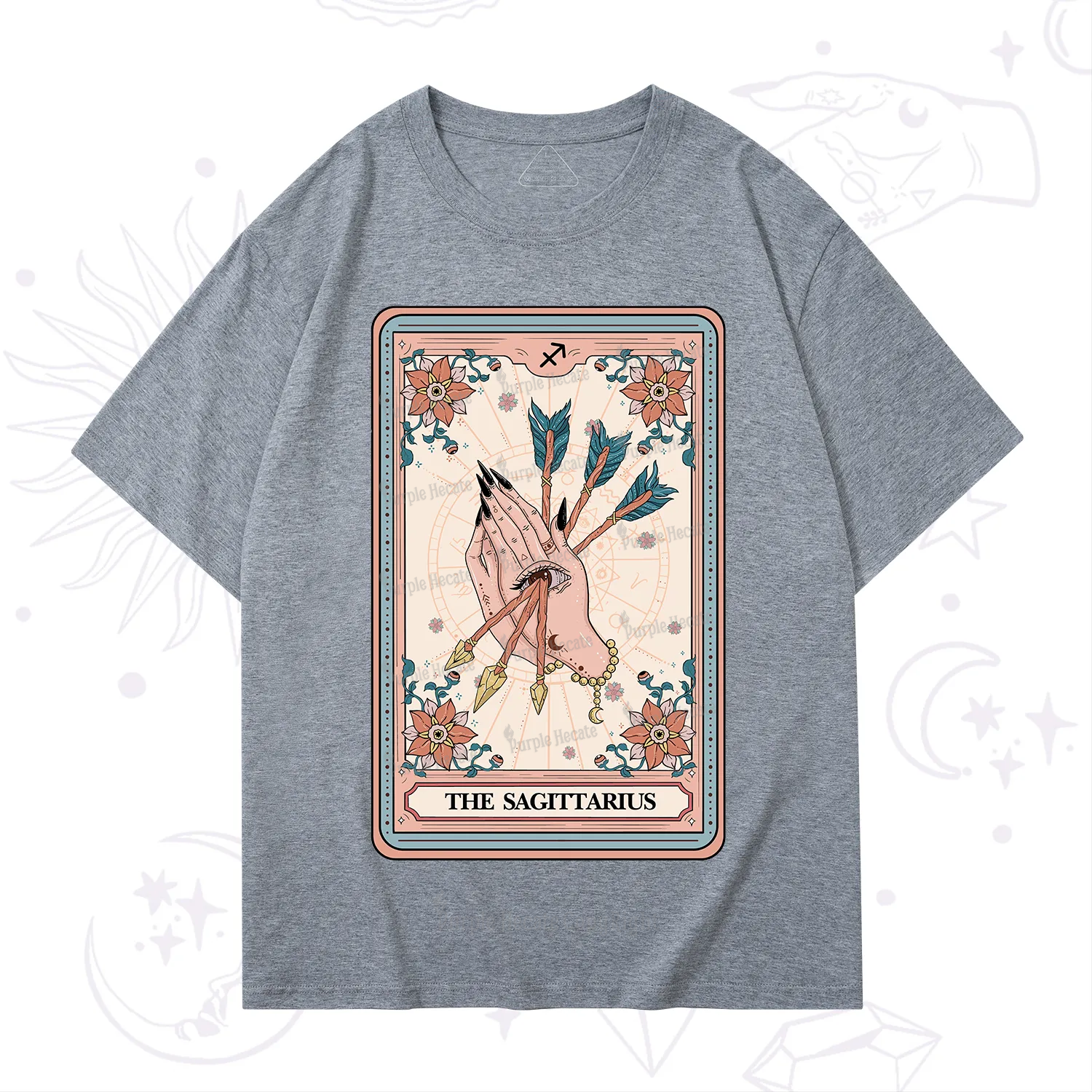 Purplehecate The Sagittarius Tarot Card T-Shirt