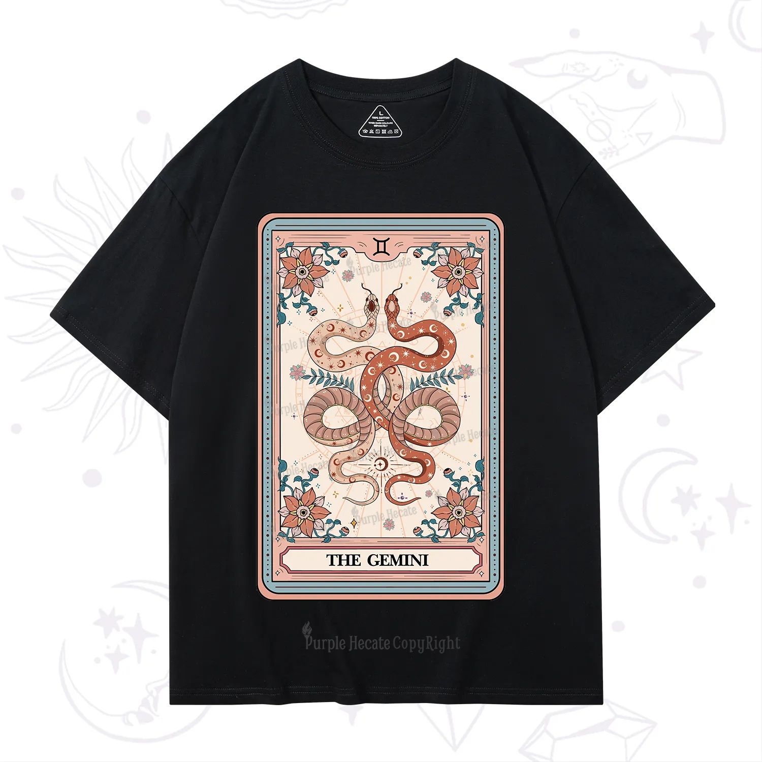 Purplehecate The Gemini Tarot Card T-Shirt