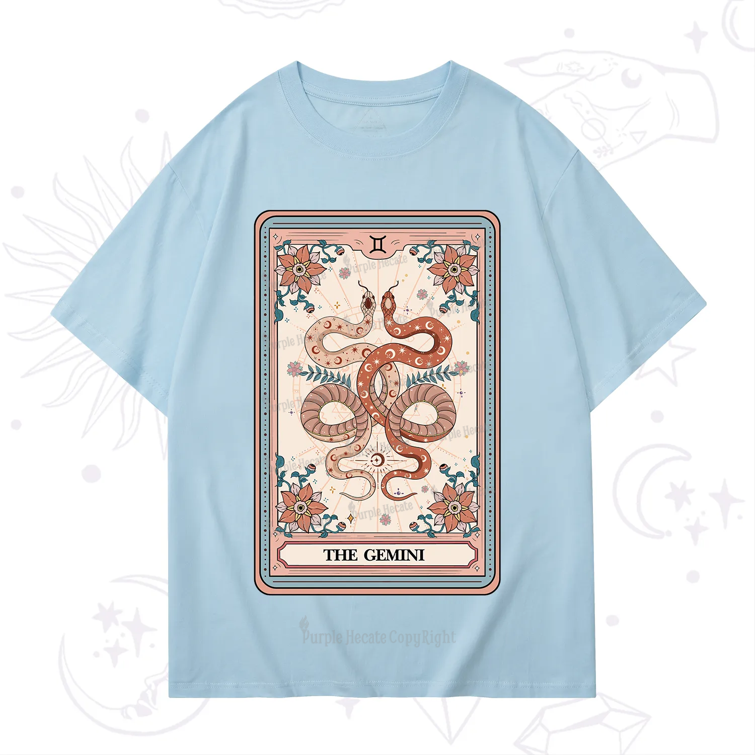 Purplehecate The Gemini Tarot Card T-Shirt