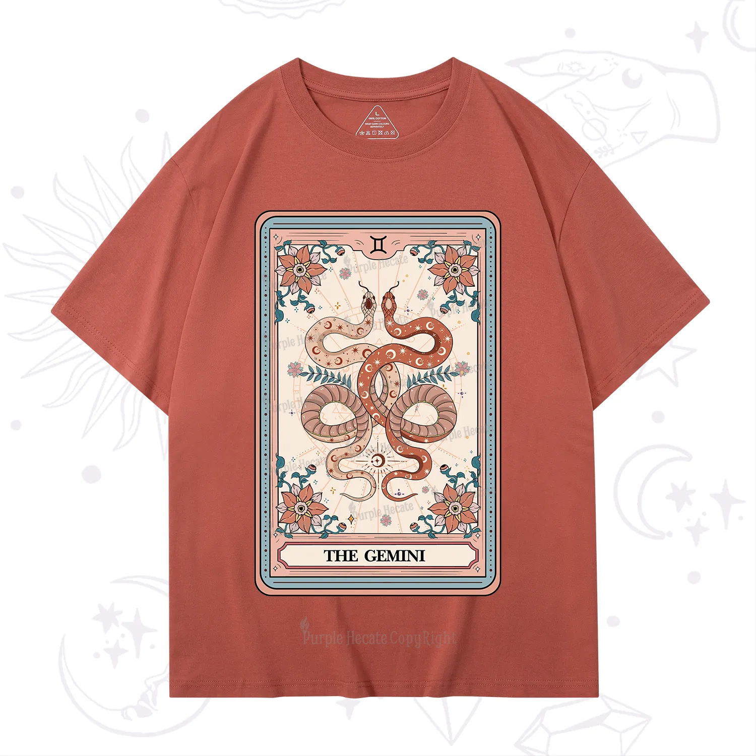 Purplehecate The Gemini Tarot Card T-Shirt