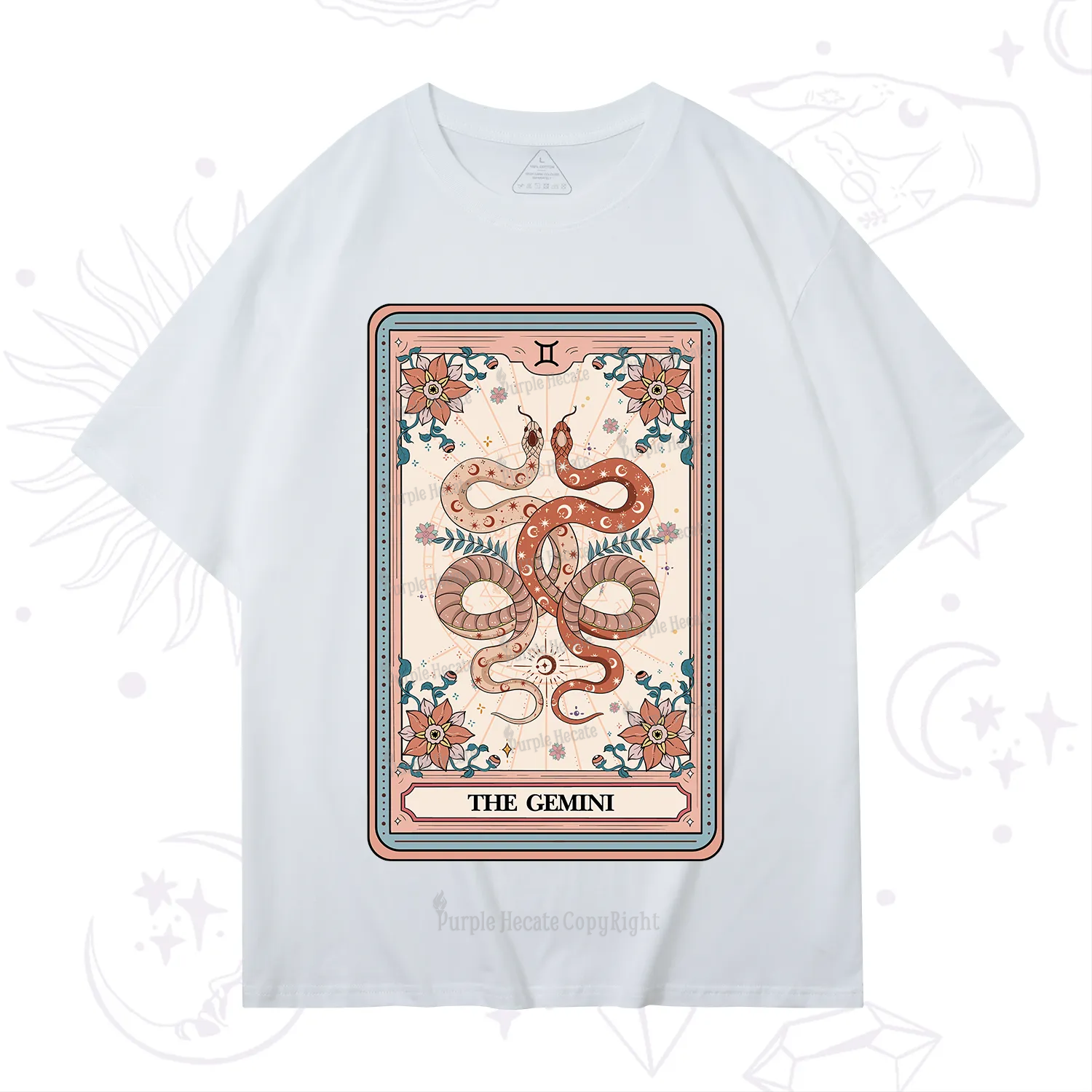 Purplehecate The Gemini Tarot Card T-Shirt