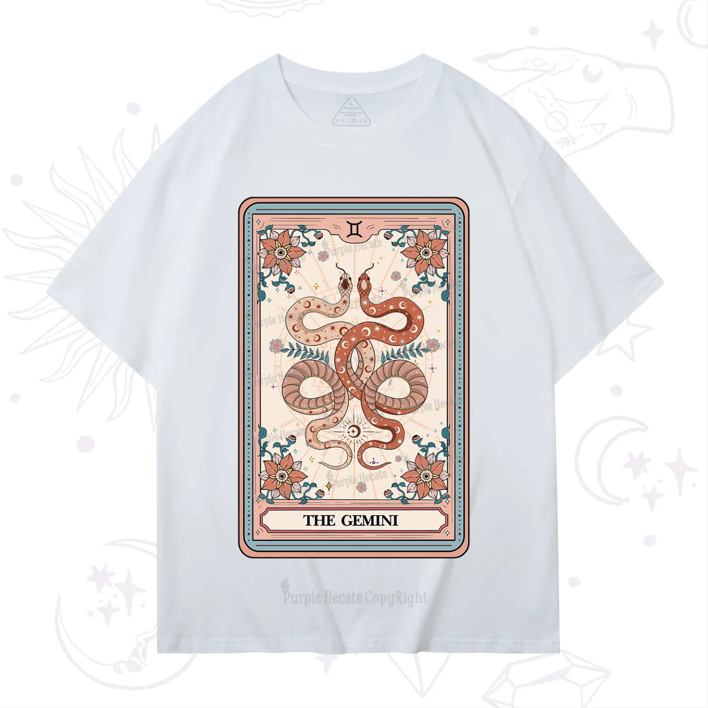 Purplehecate The Gemini Tarot Card T-Shirt