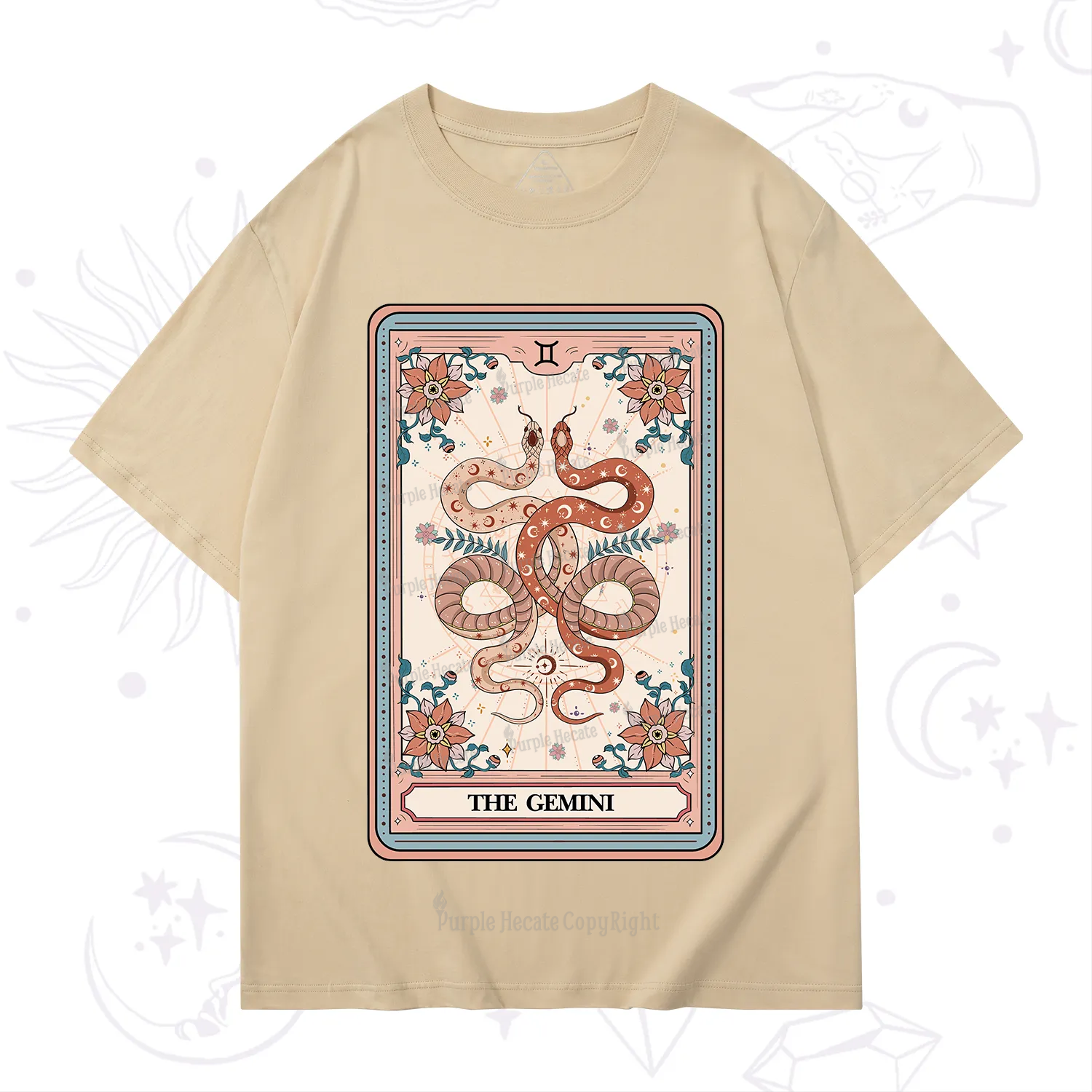 Purplehecate The Gemini Tarot Card T-Shirt