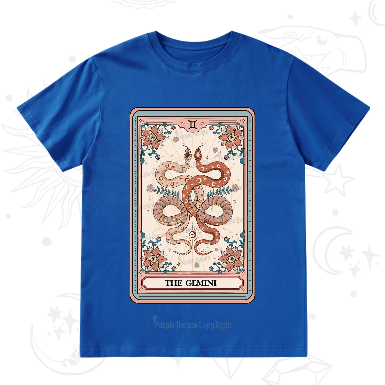 Purplehecate The Gemini Tarot Card T-Shirt