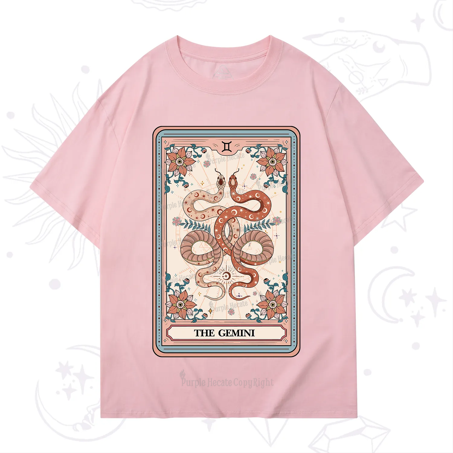 Purplehecate The Gemini Tarot Card T-Shirt