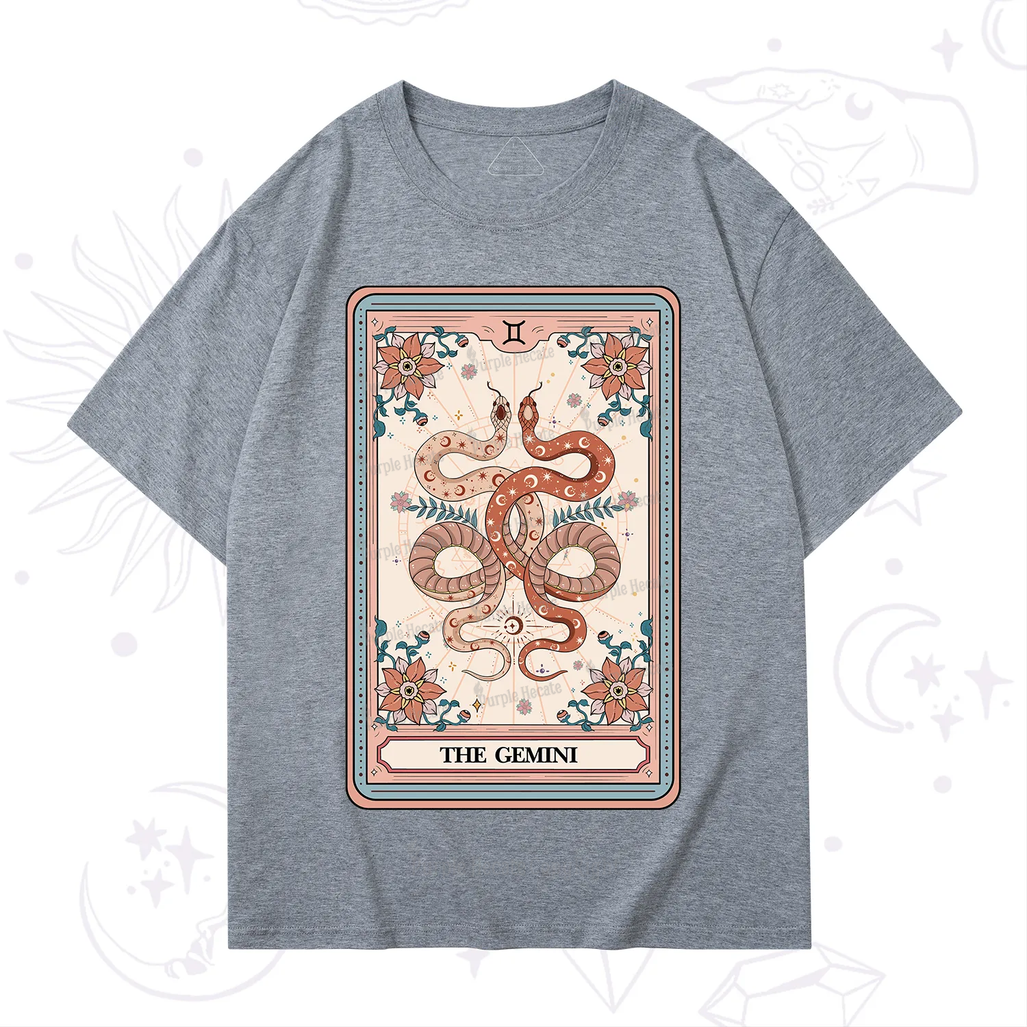 Purplehecate The Gemini Tarot Card T-Shirt