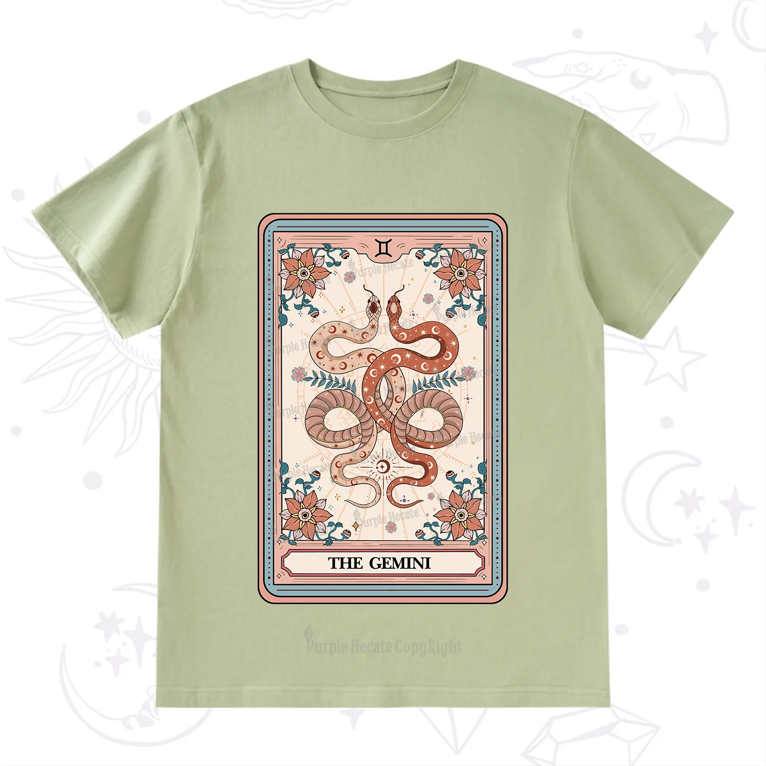 Purplehecate The Gemini Tarot Card T-Shirt