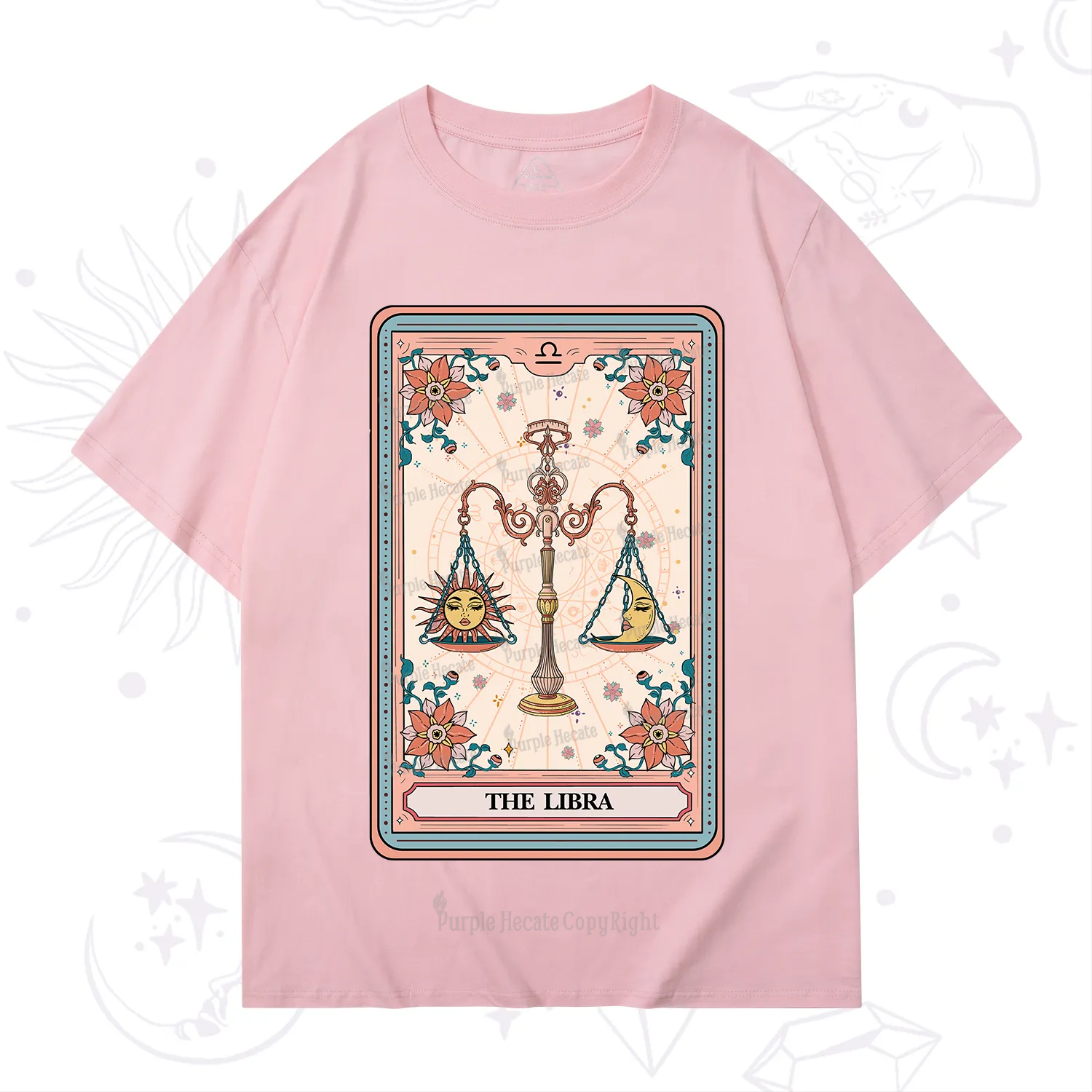 Purplehecate The Libra Tarot Card T-Shirt