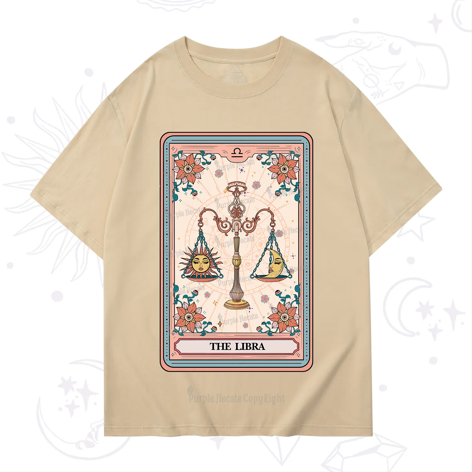 Purplehecate The Libra Tarot Card T-Shirt