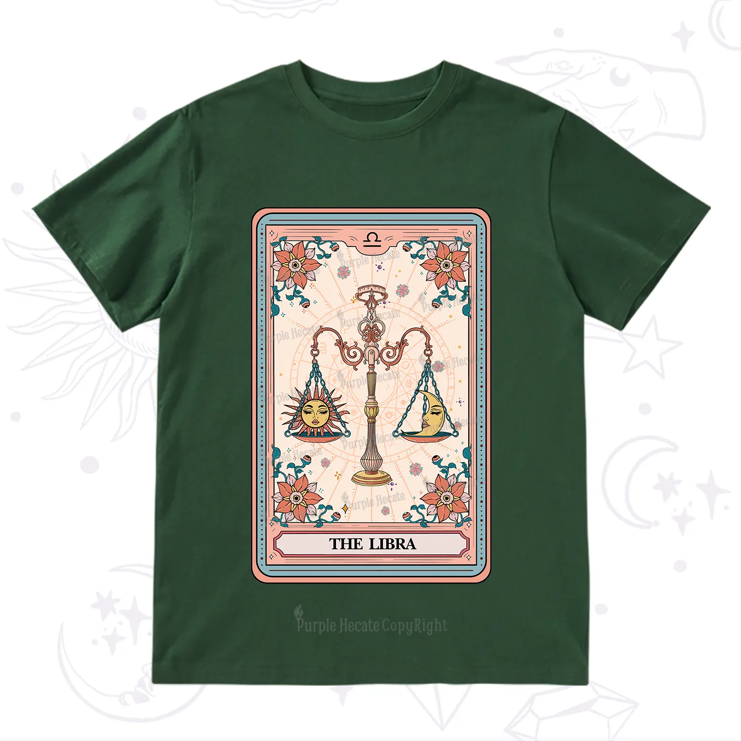 Purplehecate The Libra Tarot Card T-Shirt