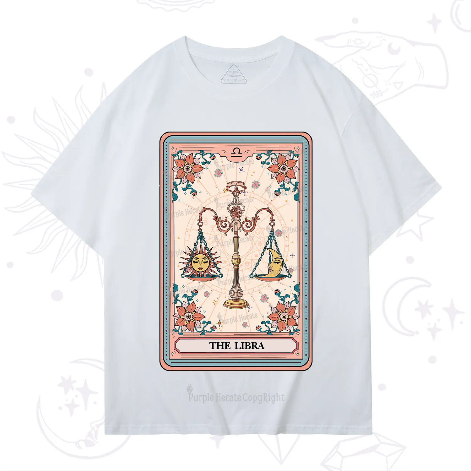 Purplehecate The Libra Tarot Card T-Shirt