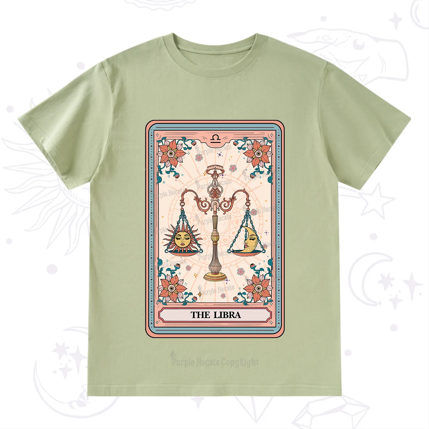 Purplehecate The Libra Tarot Card T-Shirt