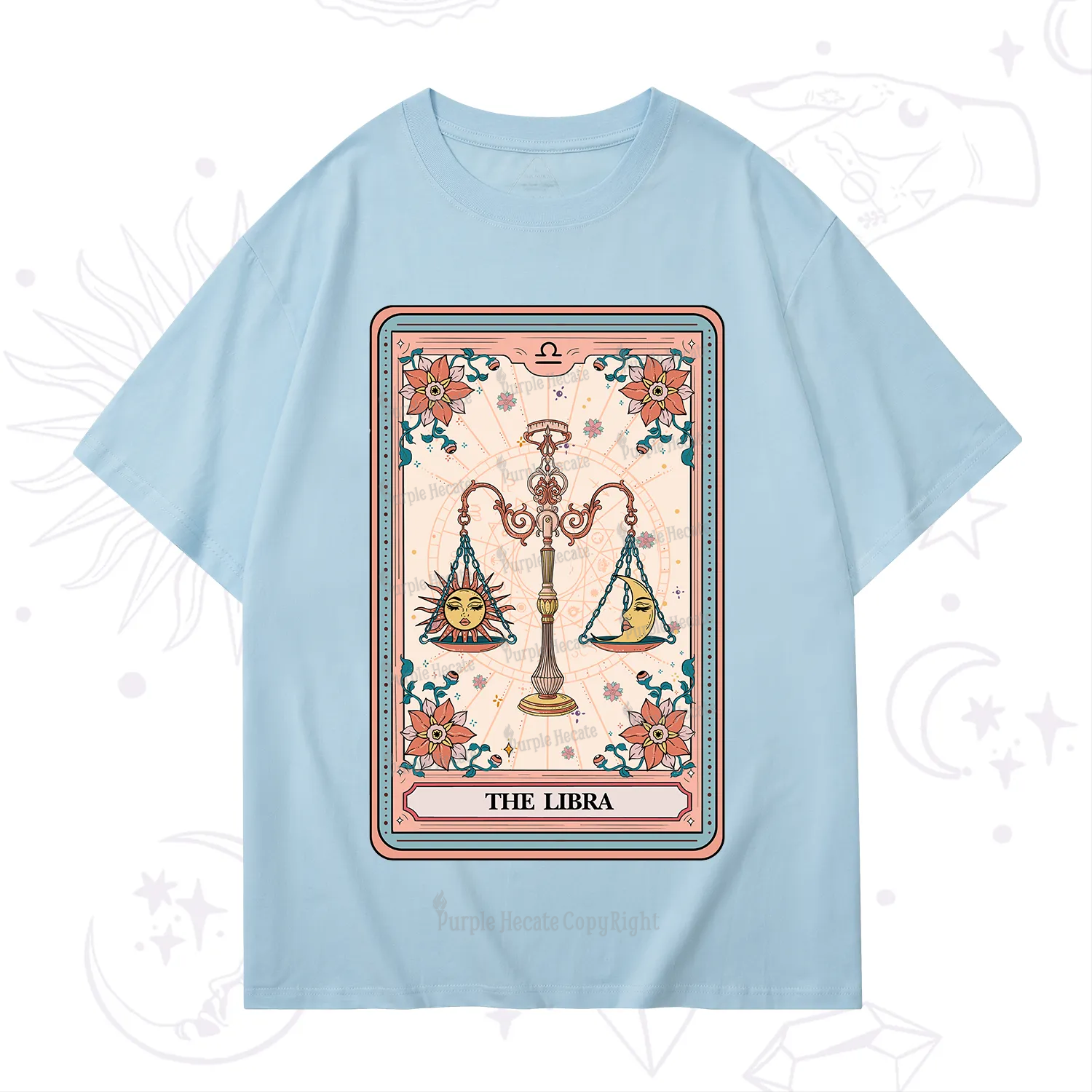 Purplehecate The Libra Tarot Card T-Shirt