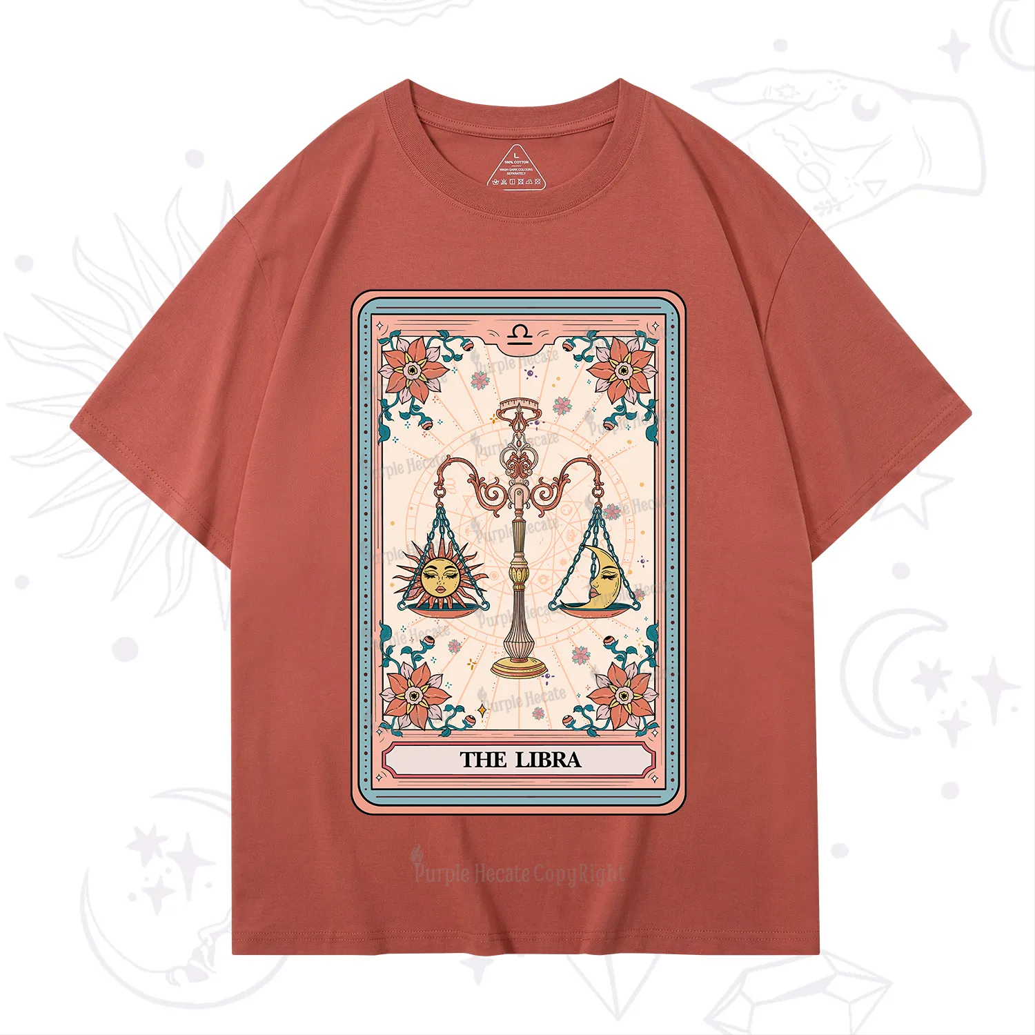 Purplehecate The Libra Tarot Card T-Shirt