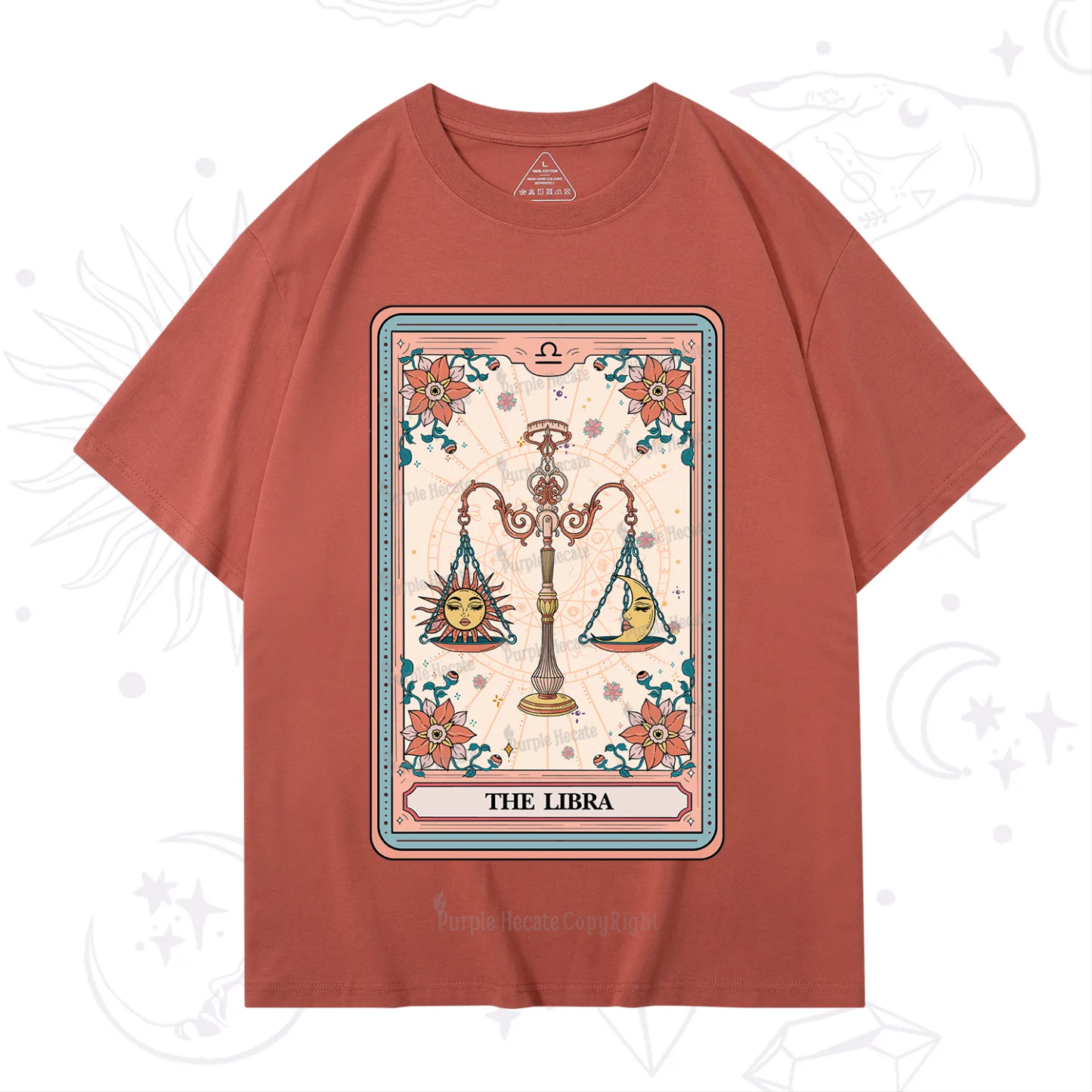 Purplehecate The Libra Tarot Card T-Shirt