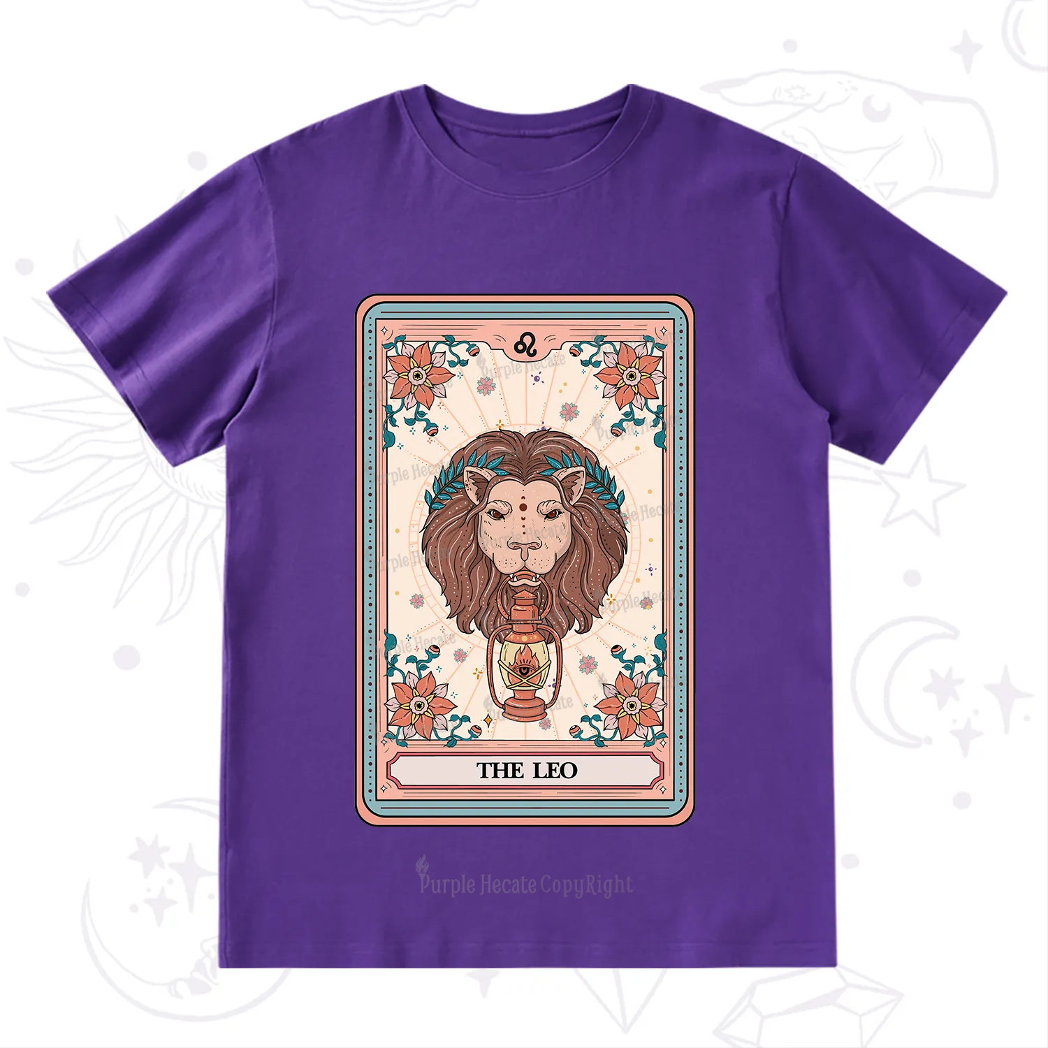 Purplehecate The Leo Tarot Card T-Shirt