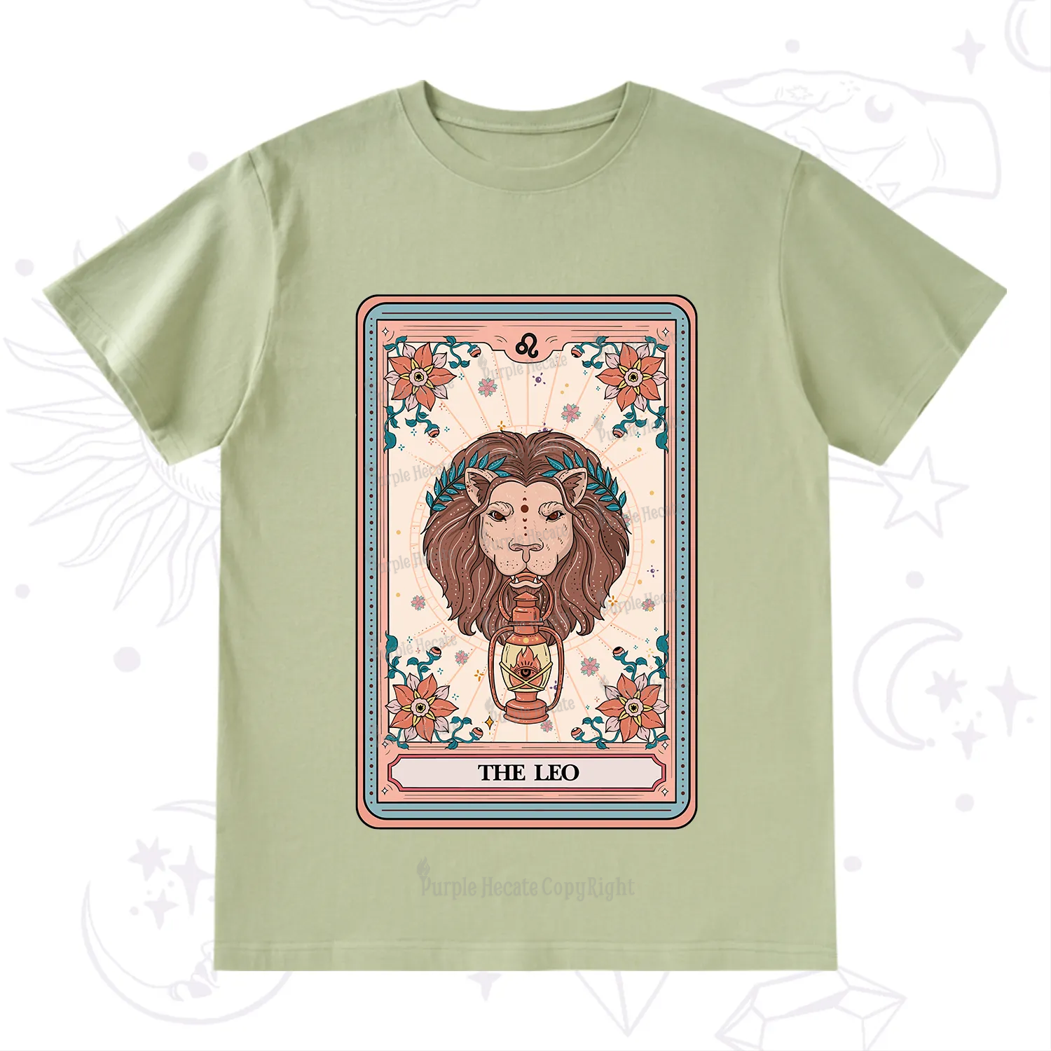 Purplehecate The Leo Tarot Card T-Shirt