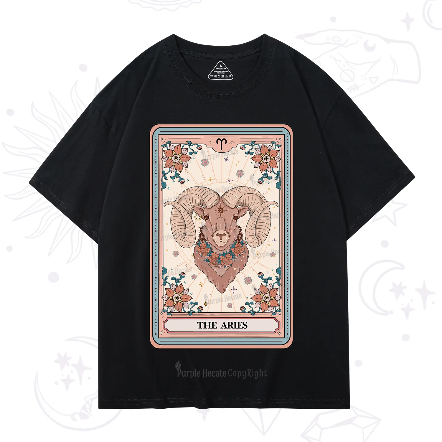Purplehecate The Aries Tarot Card T-Shirt