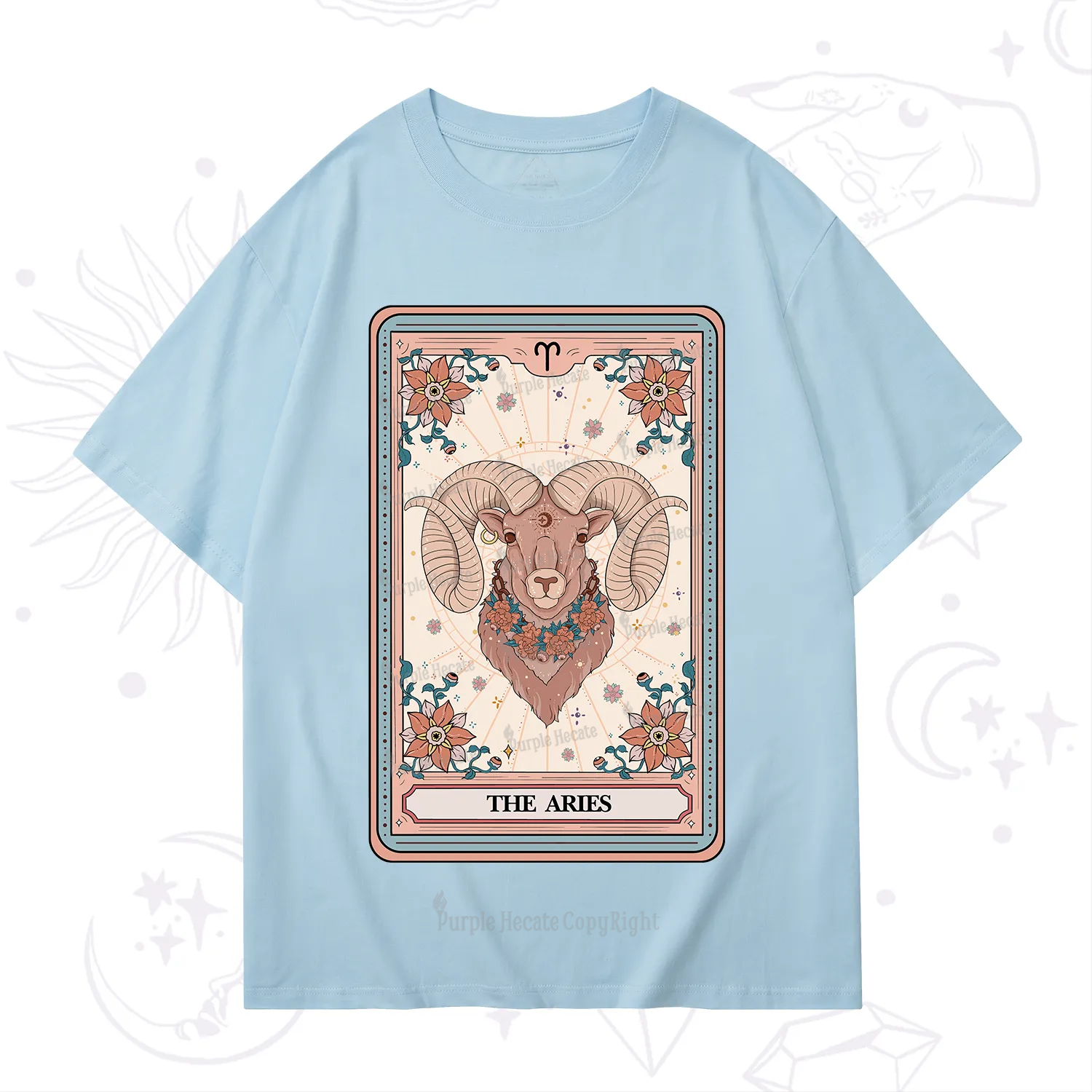 Purplehecate The Aries Tarot Card T-Shirt