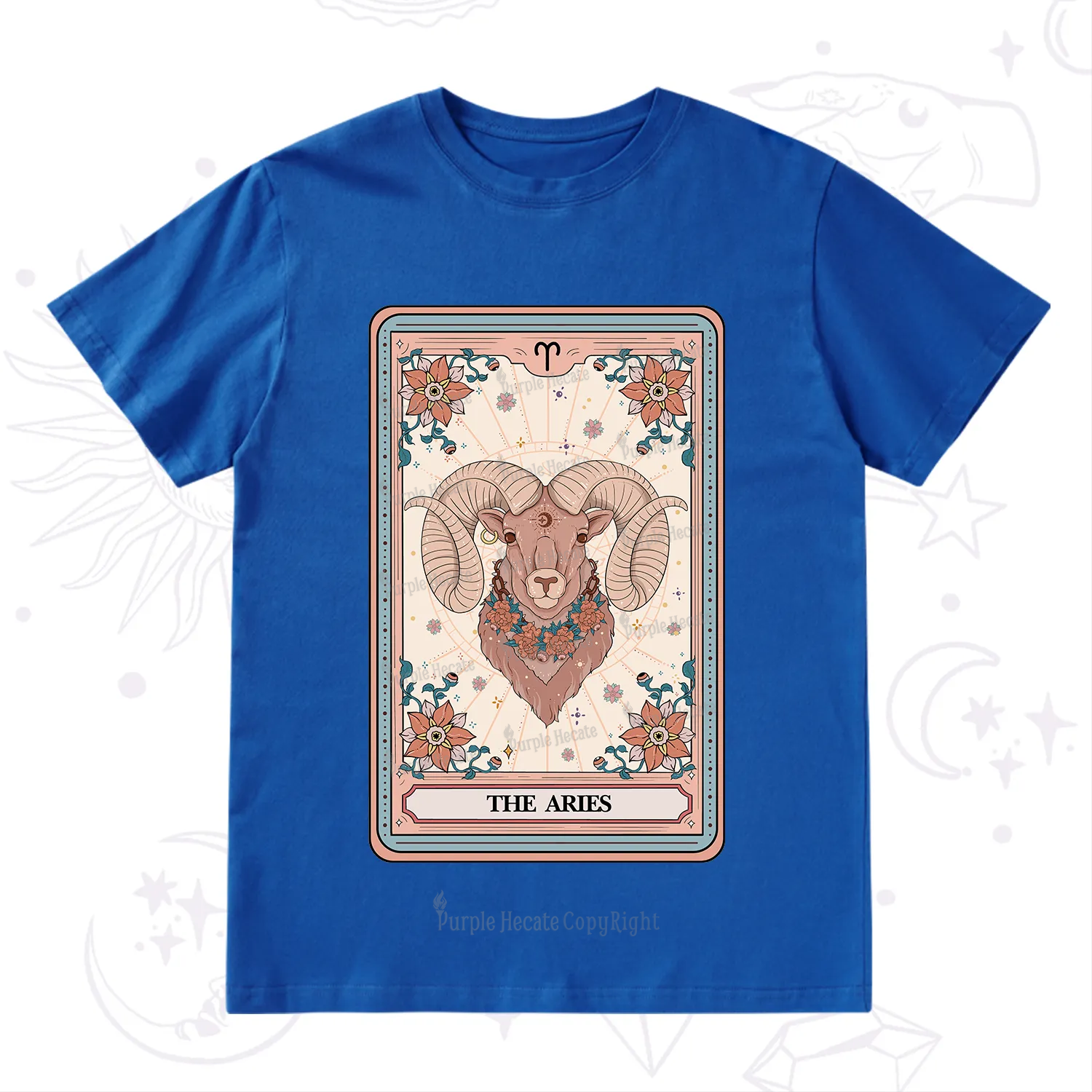Purplehecate The Aries Tarot Card T-Shirt