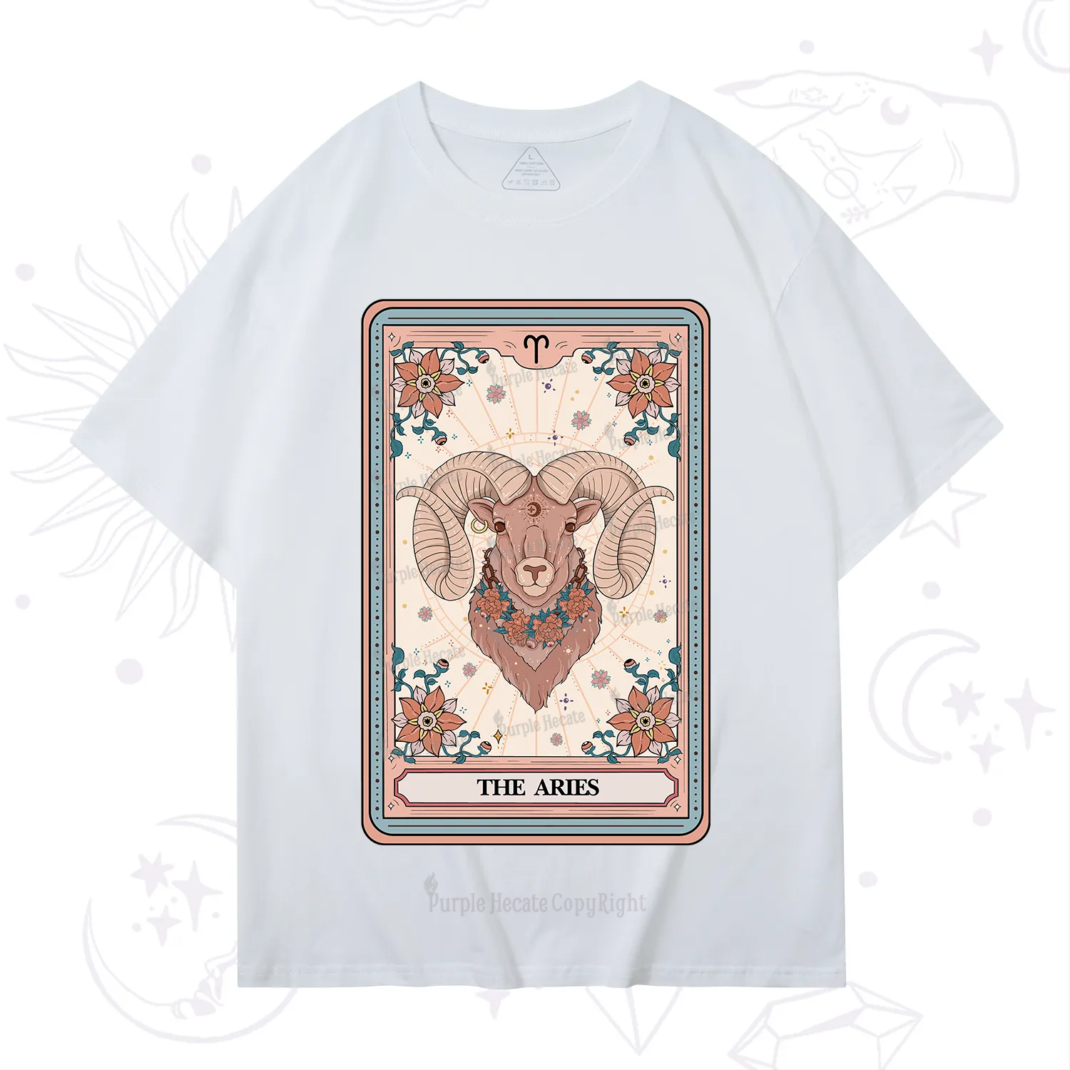 Purplehecate The Aries Tarot Card T-Shirt