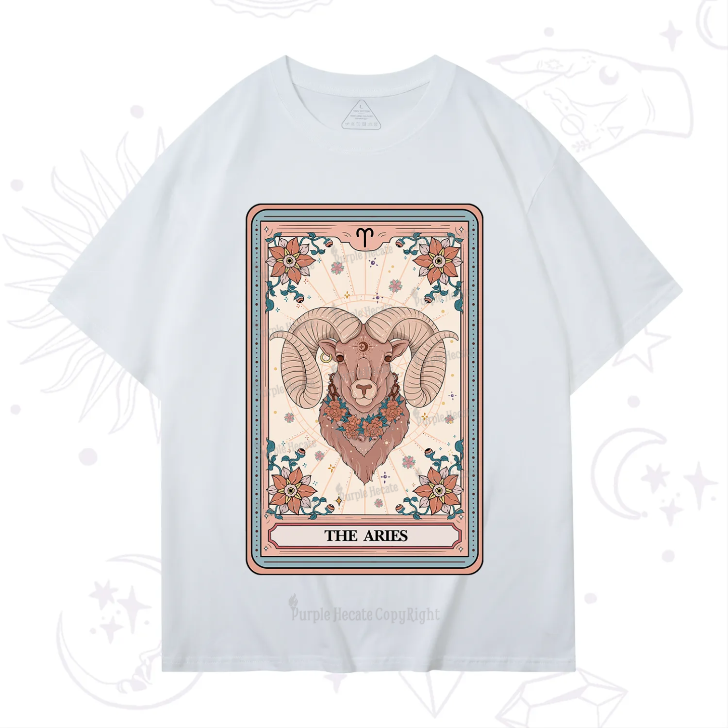 Purplehecate The Aries Tarot Card T-Shirt