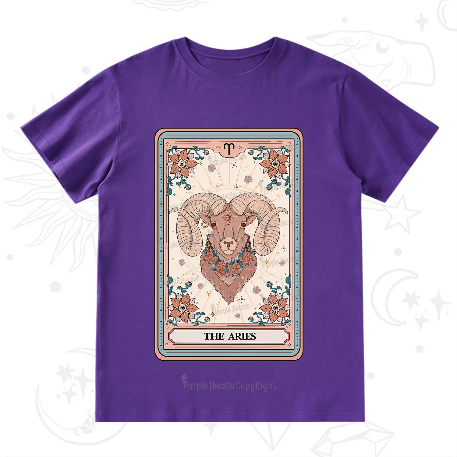 Purplehecate The Aries Tarot Card T-Shirt