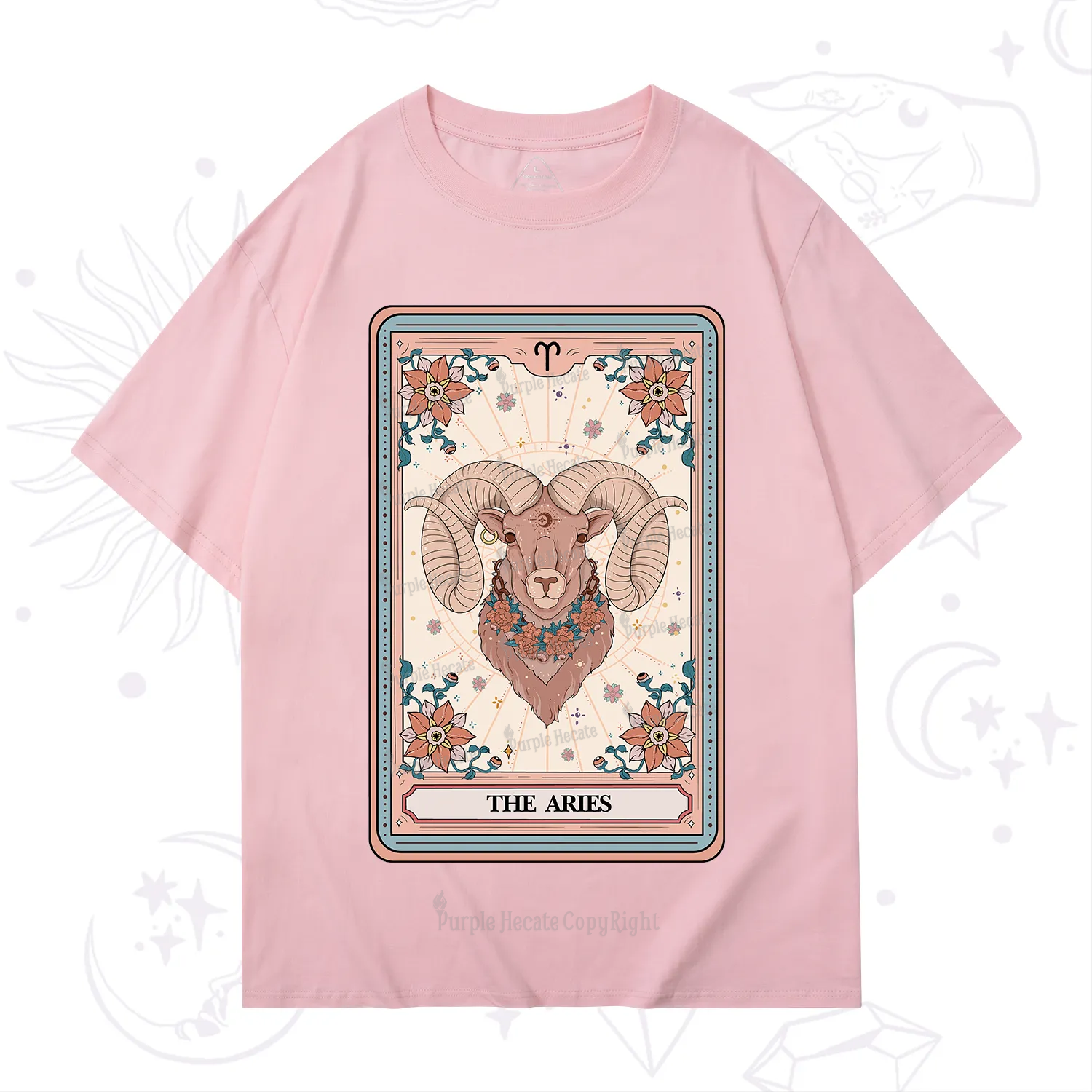 Purplehecate The Aries Tarot Card T-Shirt