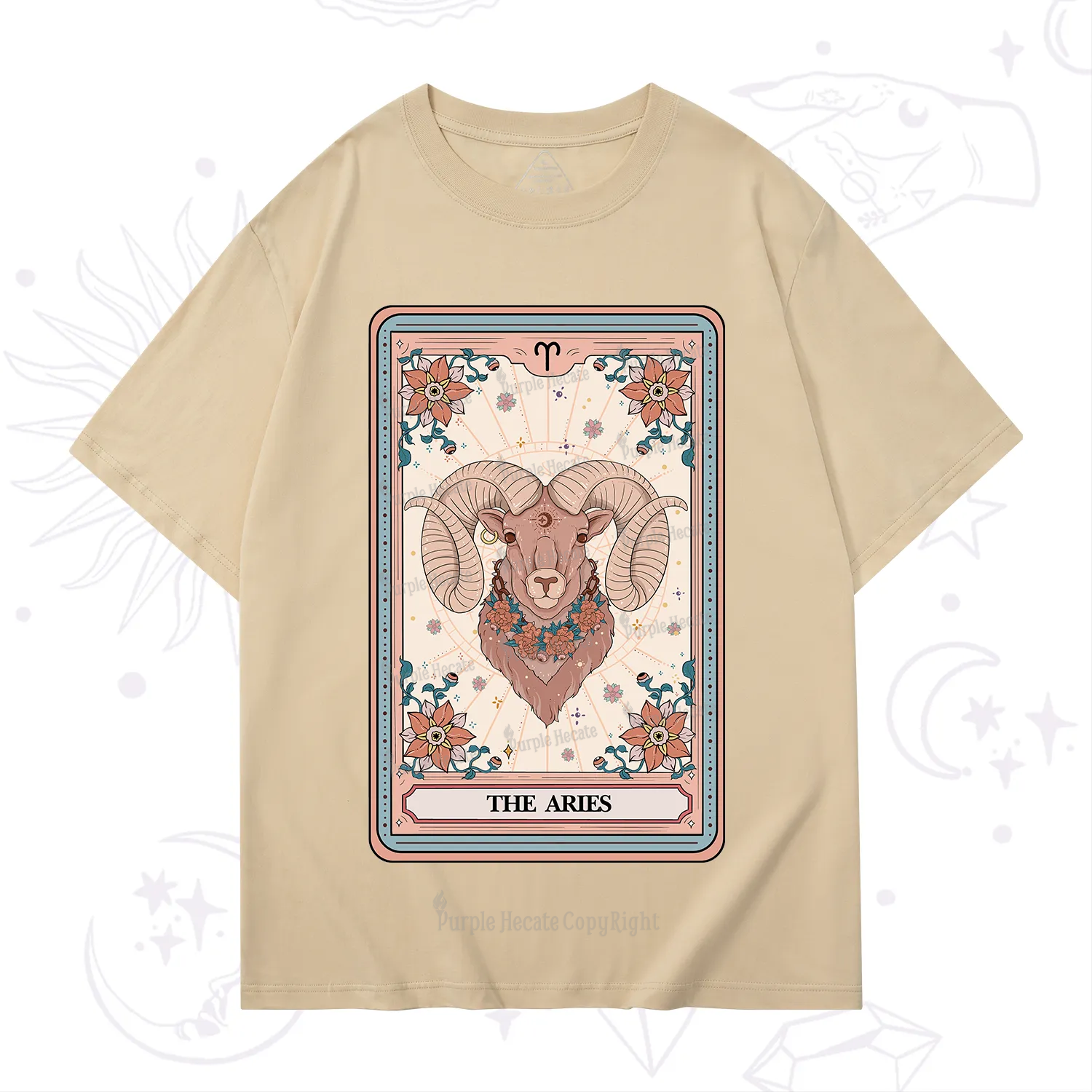 Purplehecate The Aries Tarot Card T-Shirt