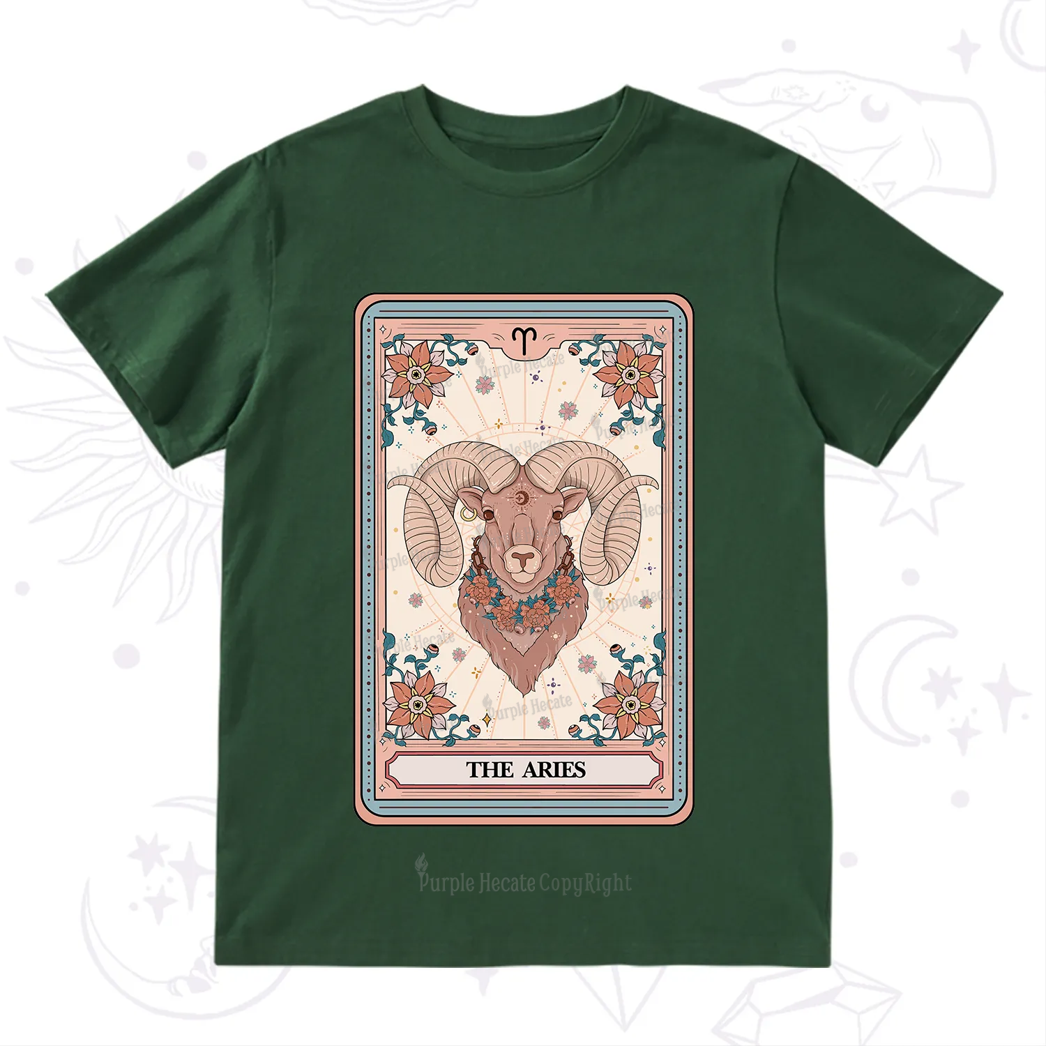 Purplehecate The Aries Tarot Card T-Shirt