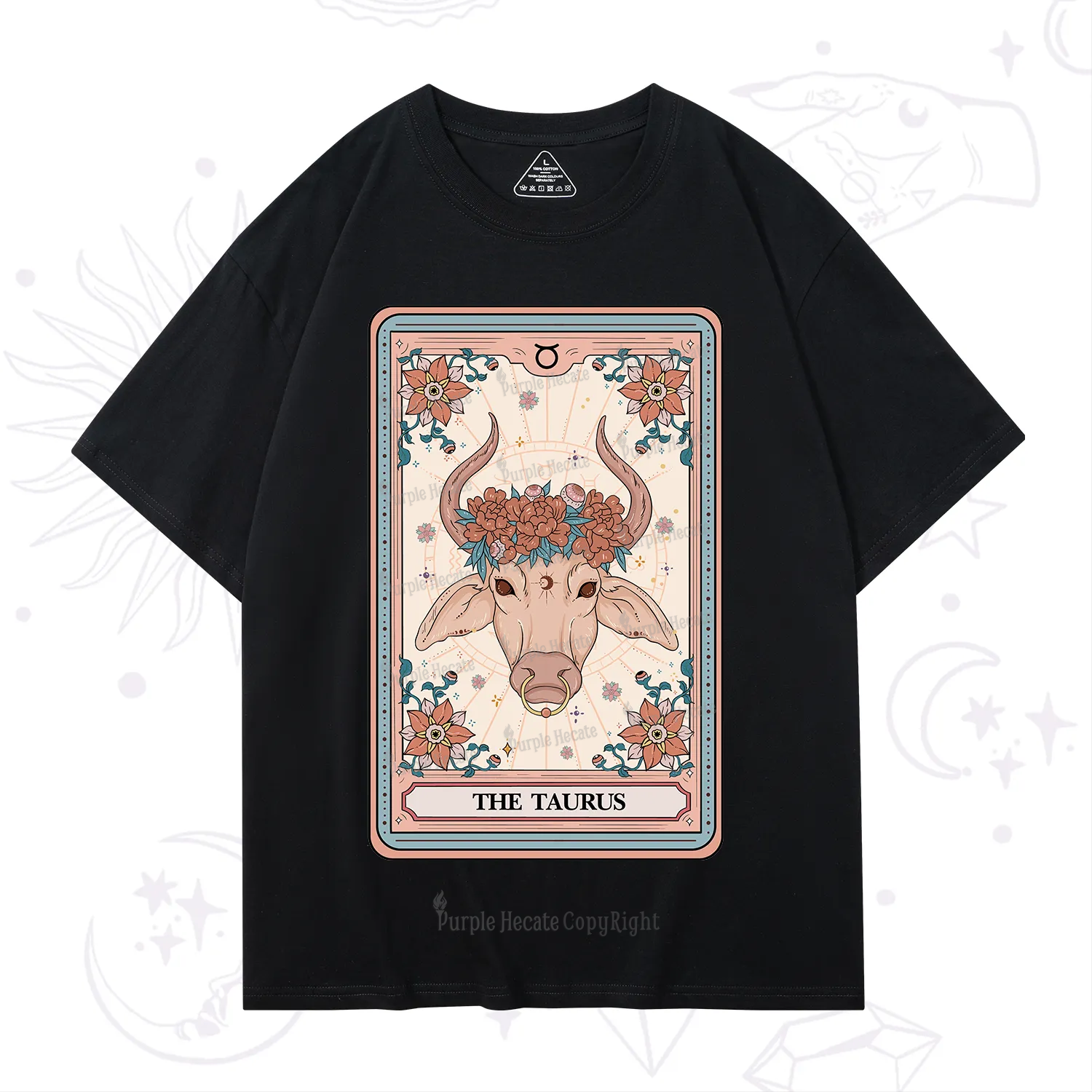Purplehecate The Taurus Tarot Card T-Shirt