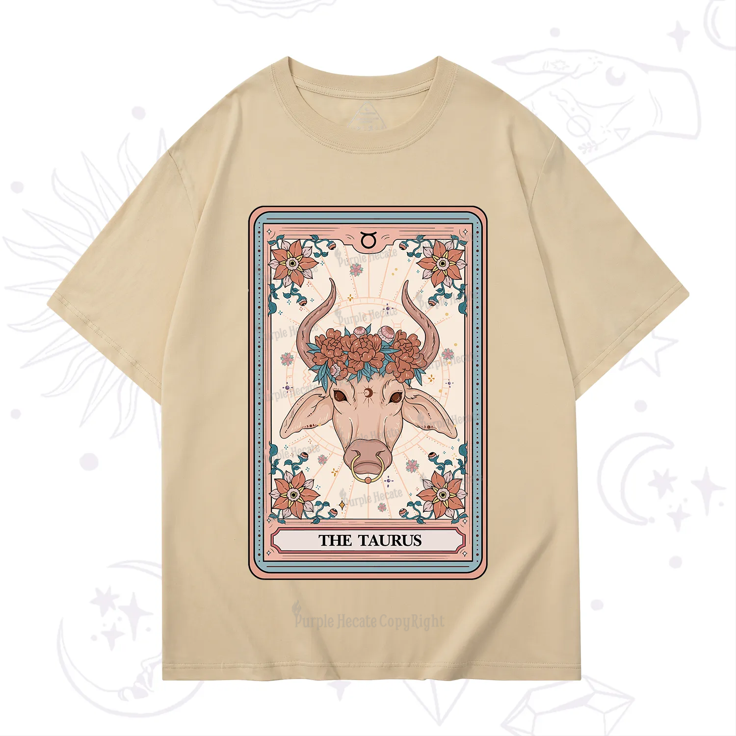 Purplehecate The Taurus Tarot Card T-Shirt