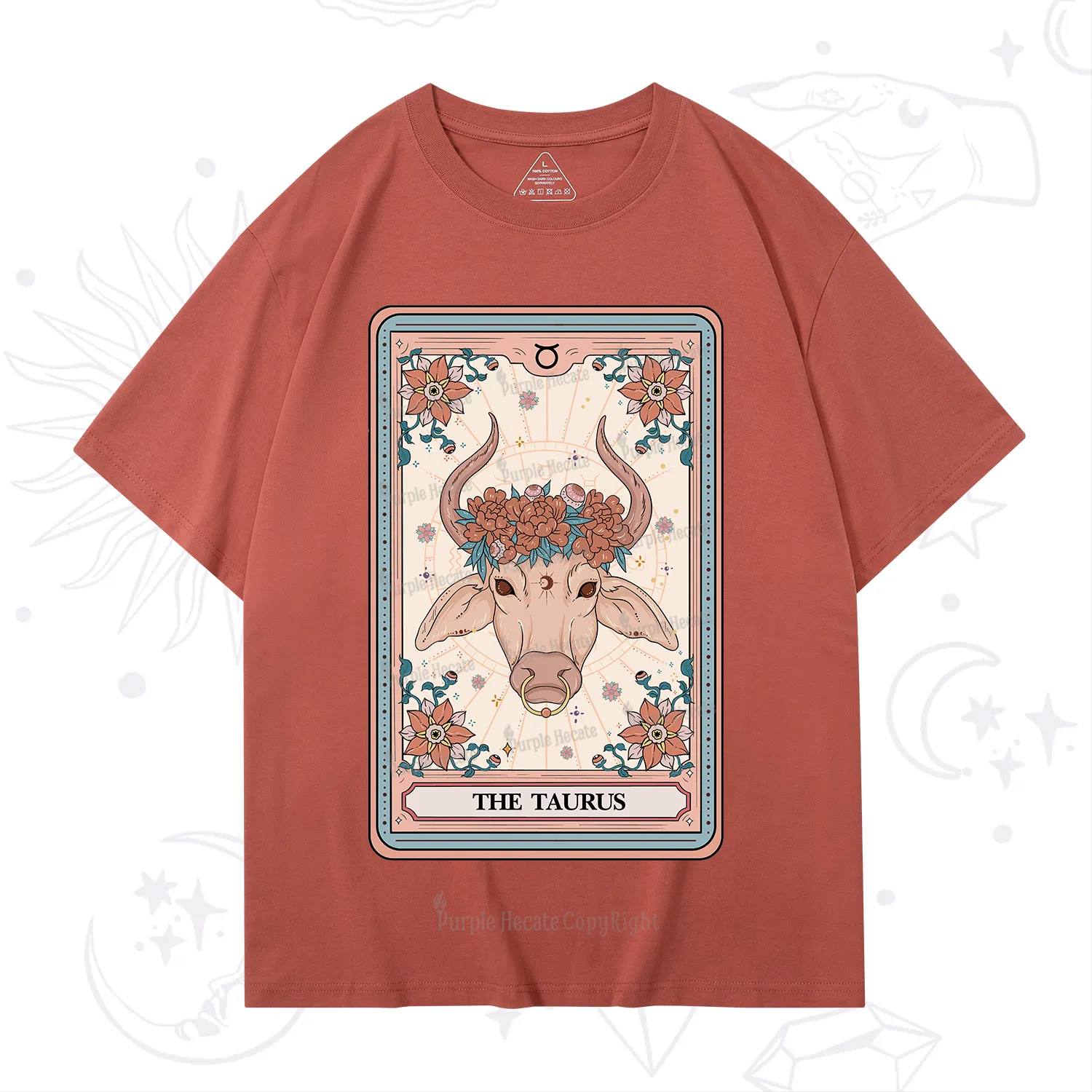Purplehecate The Taurus Tarot Card T-Shirt