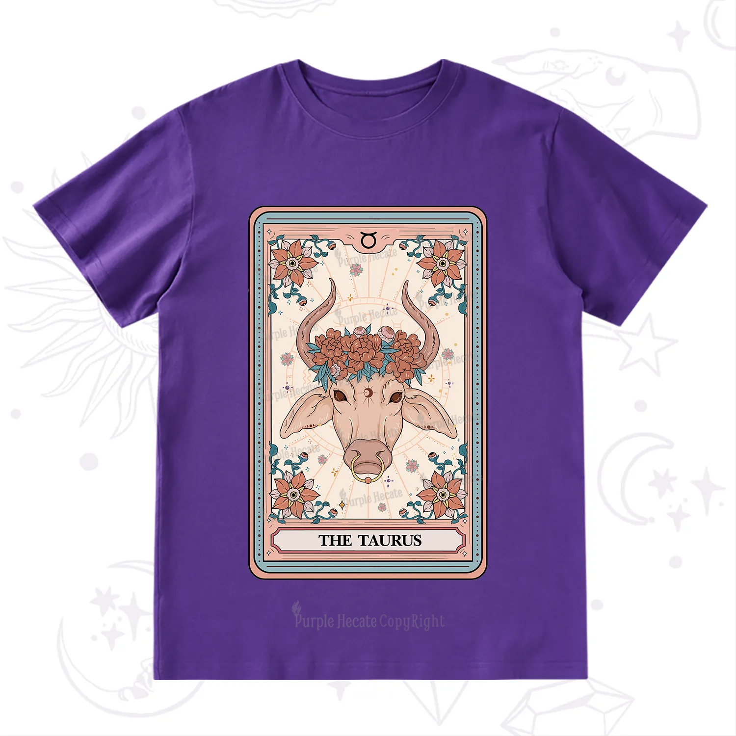 Purplehecate The Taurus Tarot Card T-Shirt