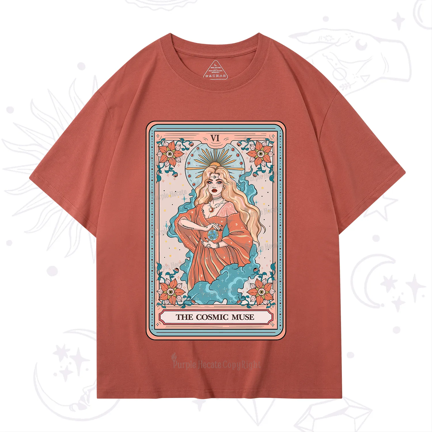 Purplehecate The Cosmic Muse Tarot Card T-Shirt